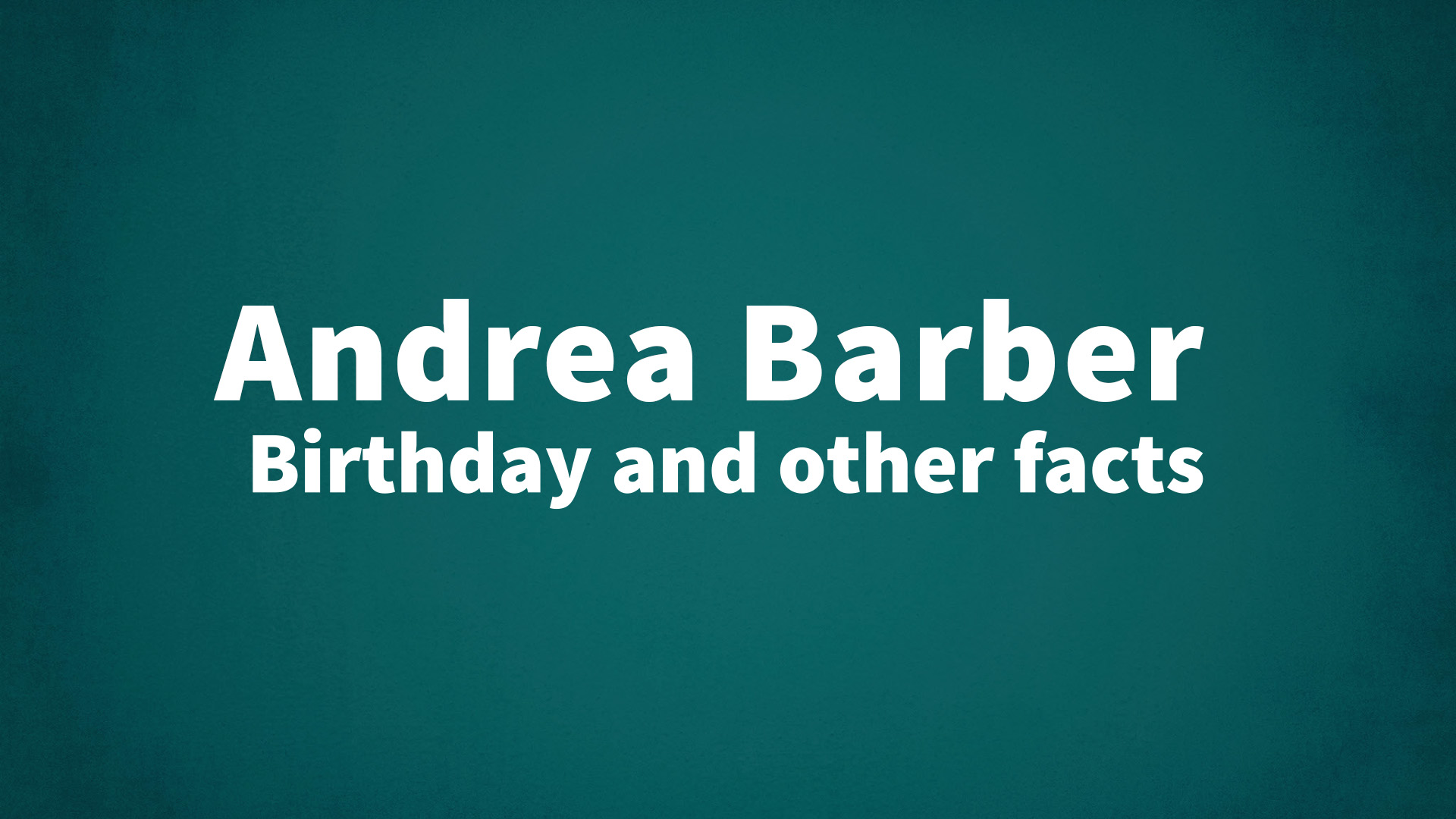 title image for Andrea Barber birthday