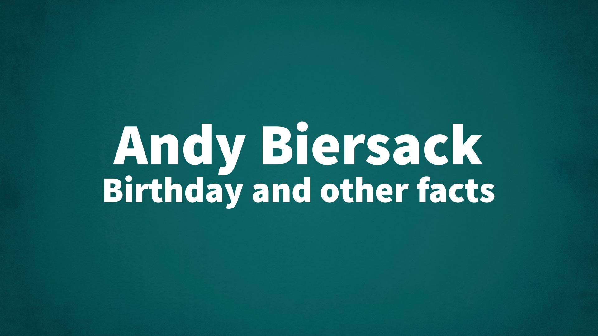 title image for Andy Biersack birthday