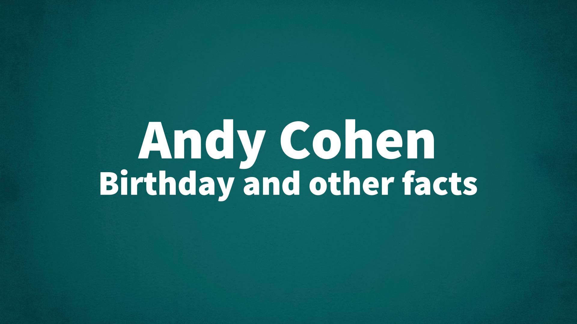 title image for Andy Cohen birthday