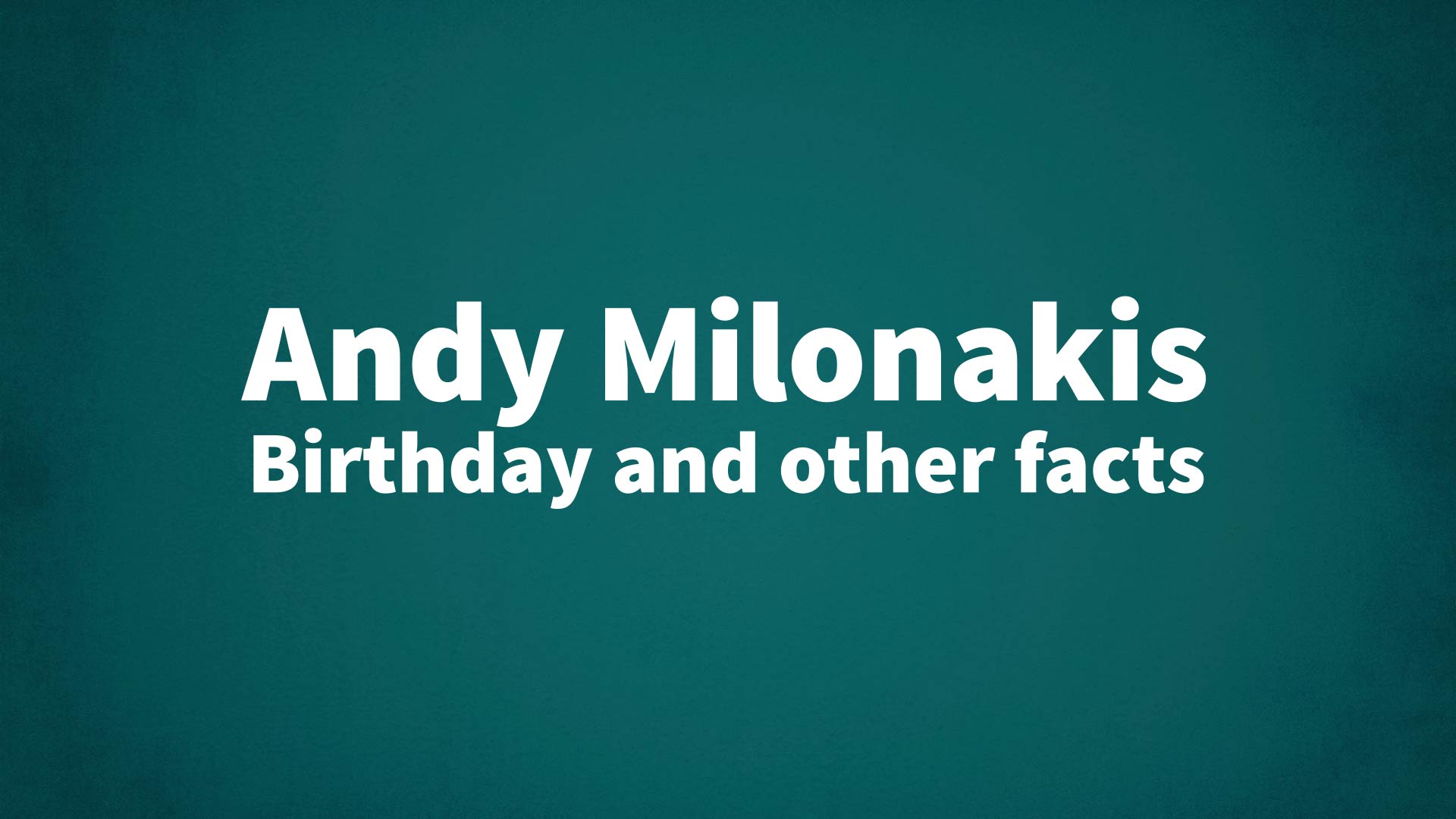 title image for Andy Milonakis birthday