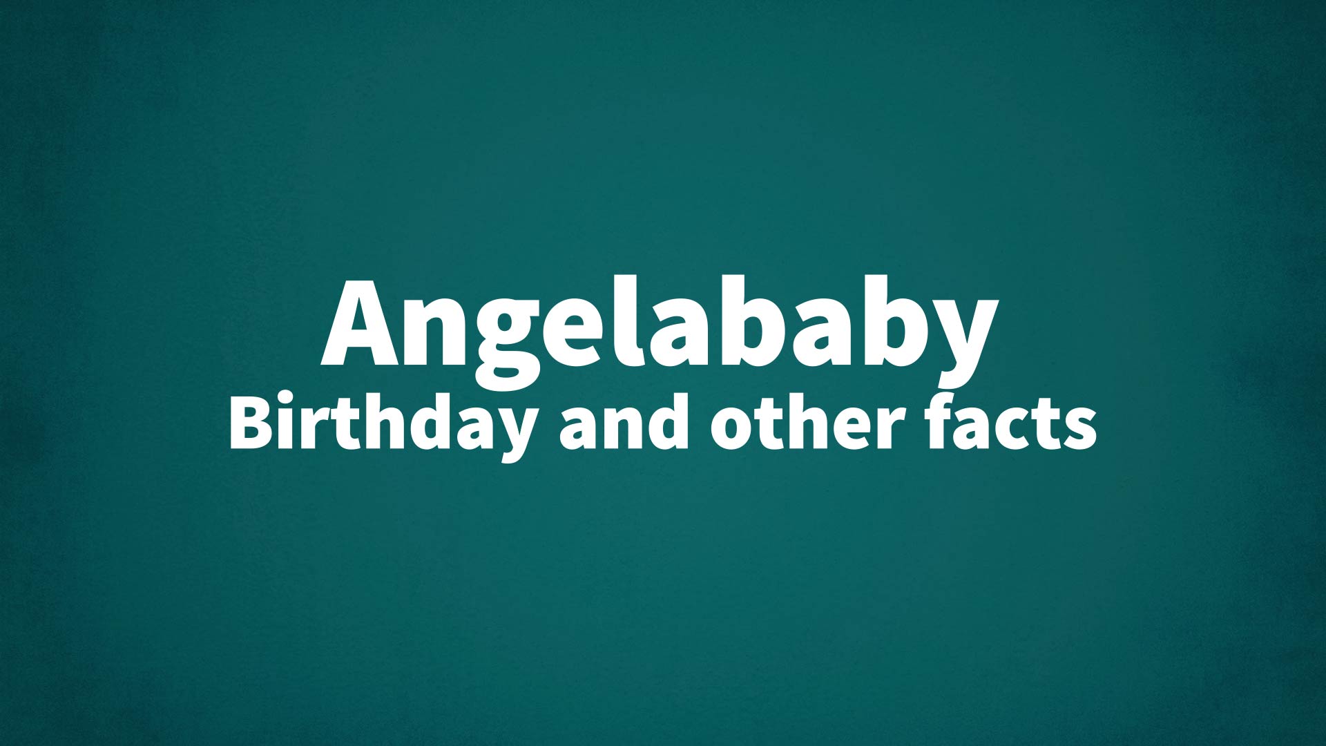 title image for Angelababy birthday