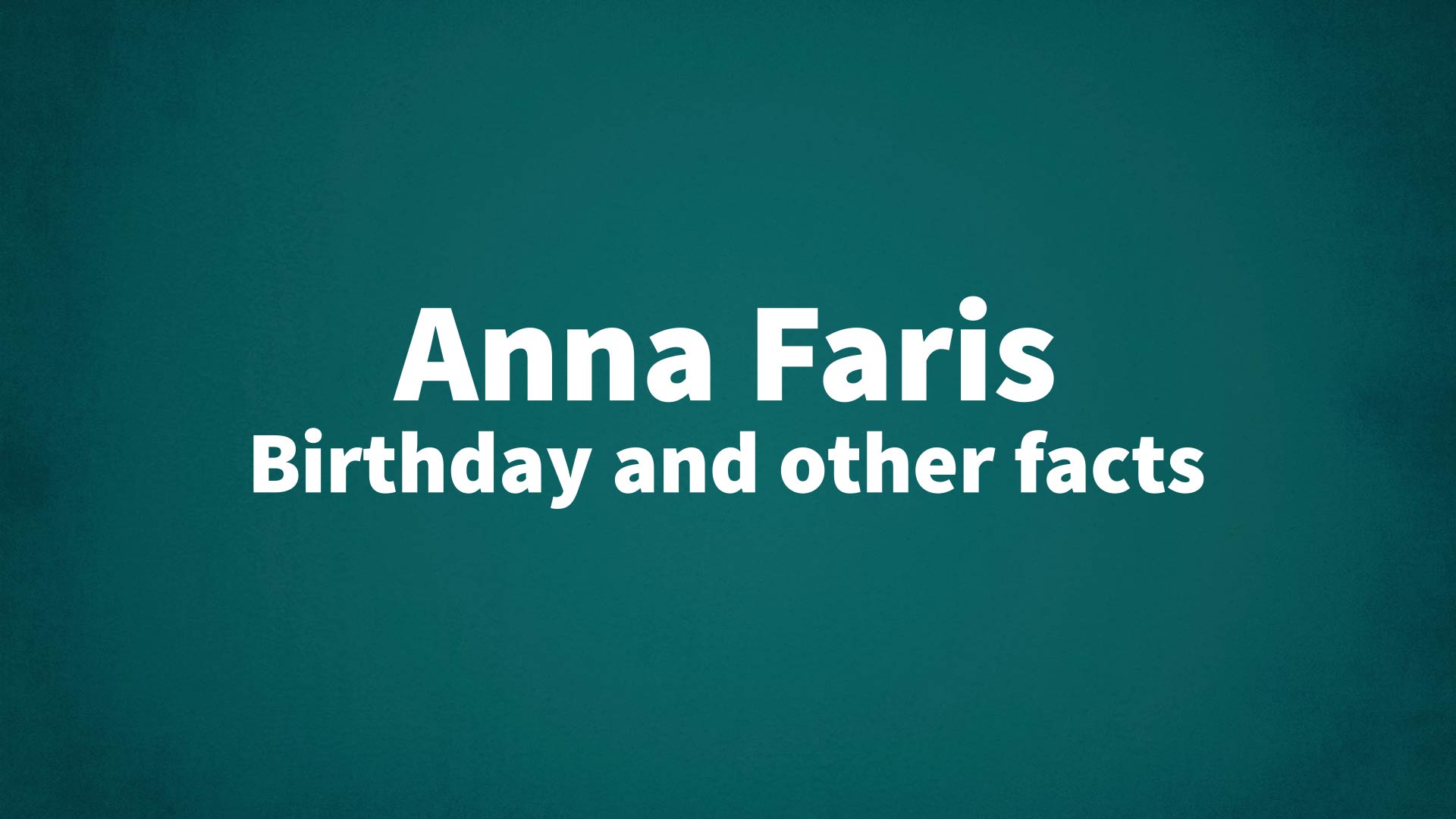 title image for Anna Faris birthday