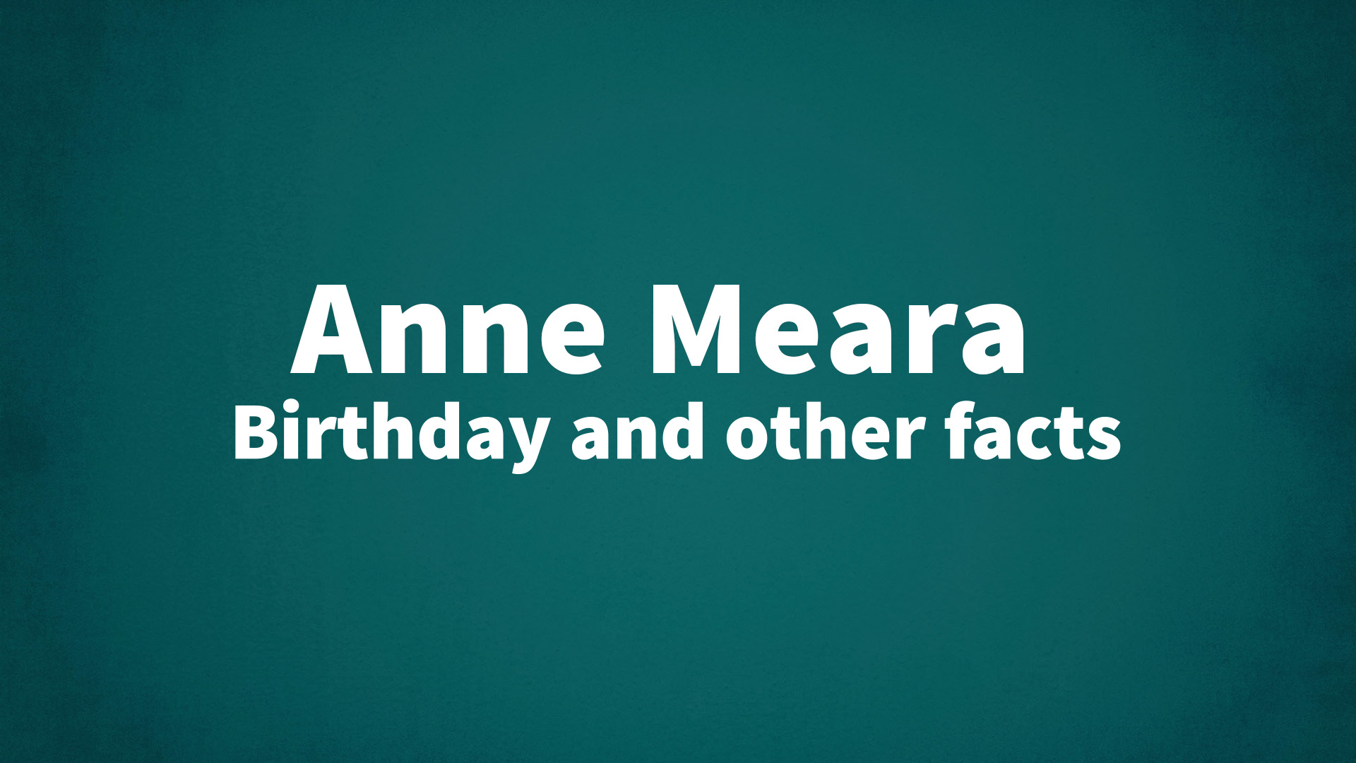 title image for Anne Meara birthday