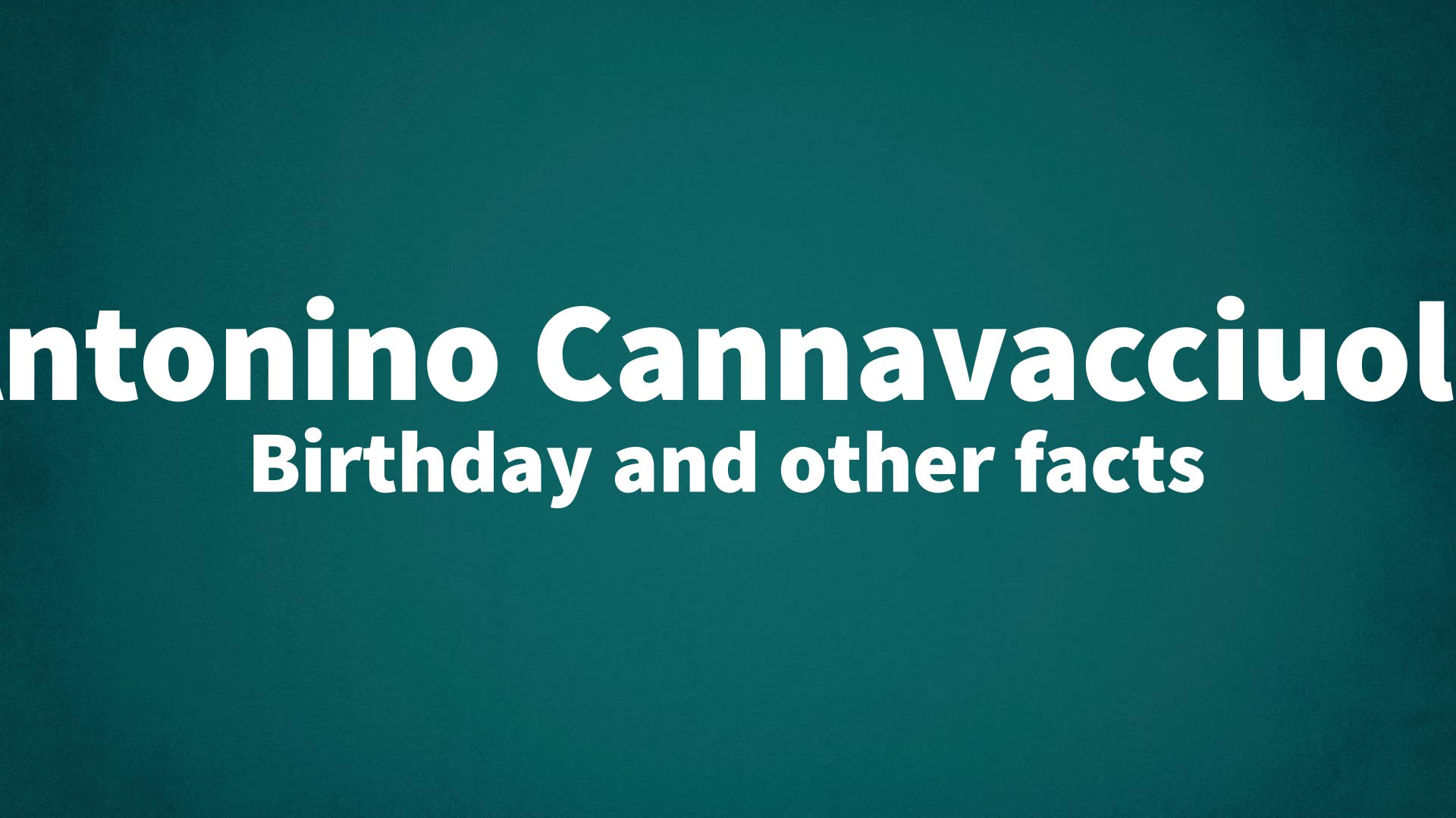 title image for Antonino Cannavacciuolo birthday
