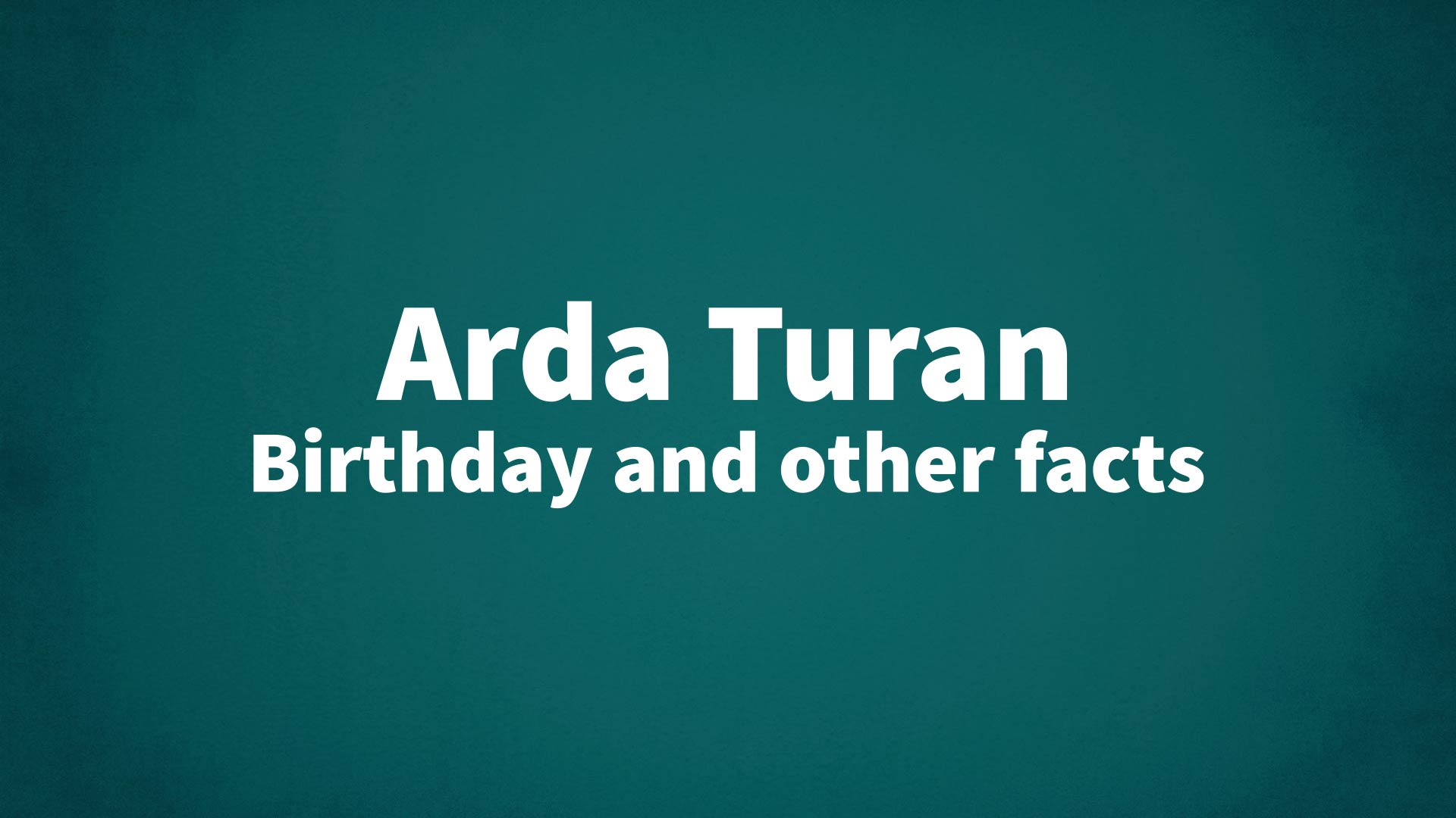title image for Arda Turan birthday