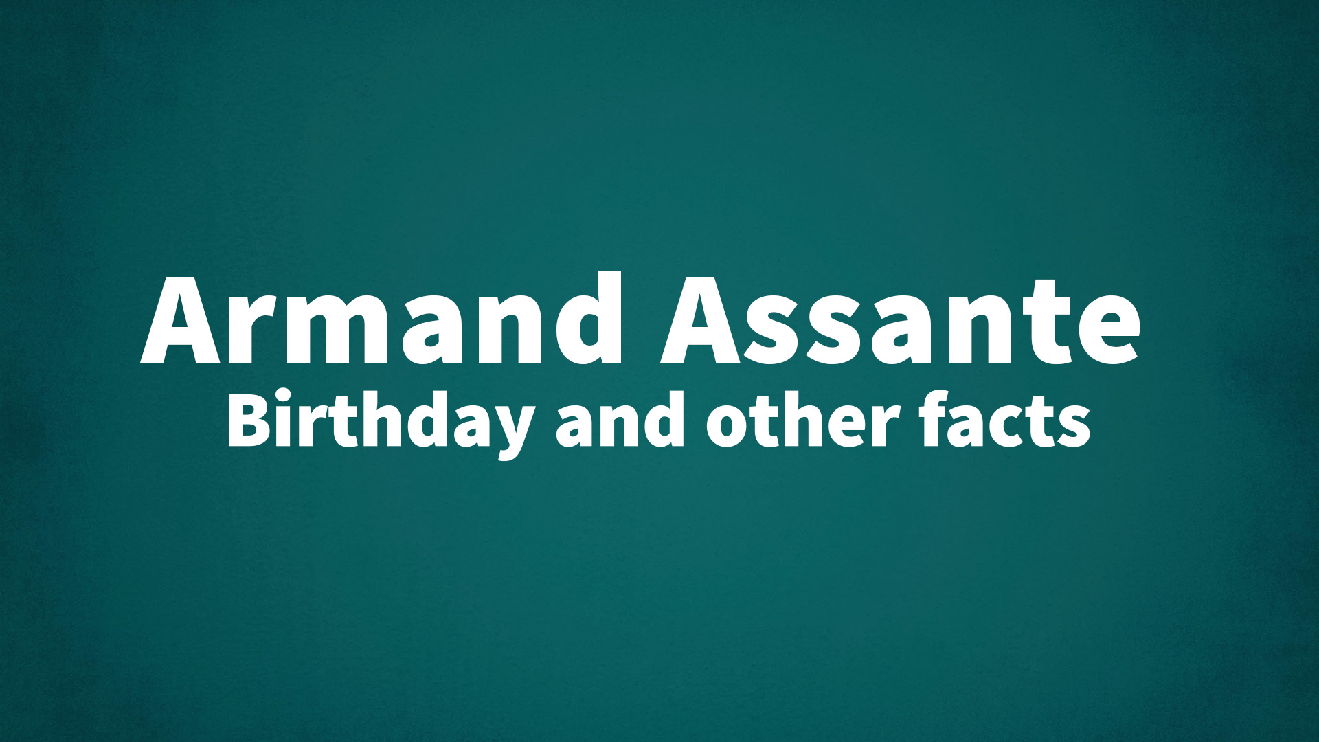 title image for Armand Assante birthday