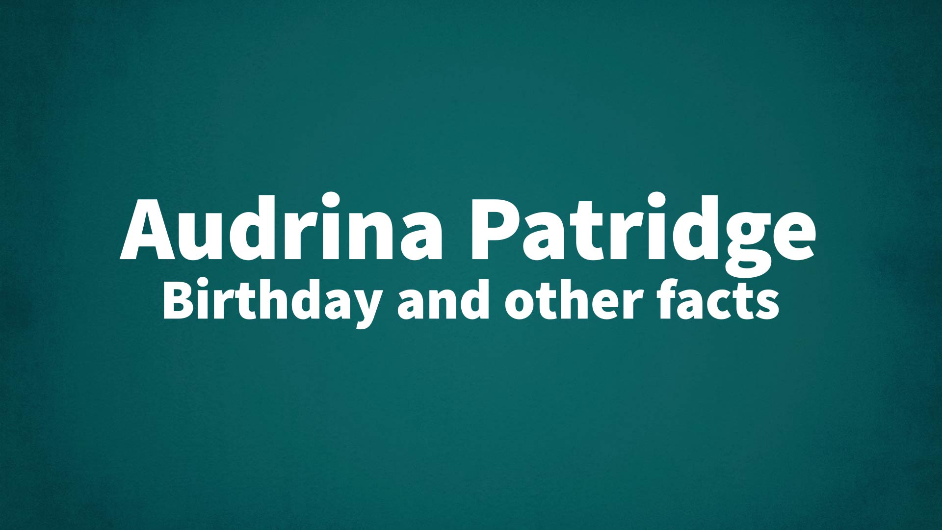 title image for Audrina Patridge birthday