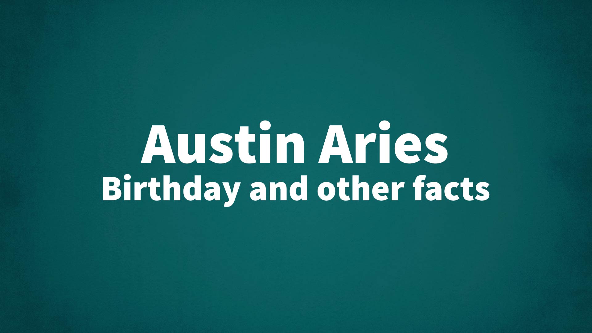 title image for Austin Aries birthday