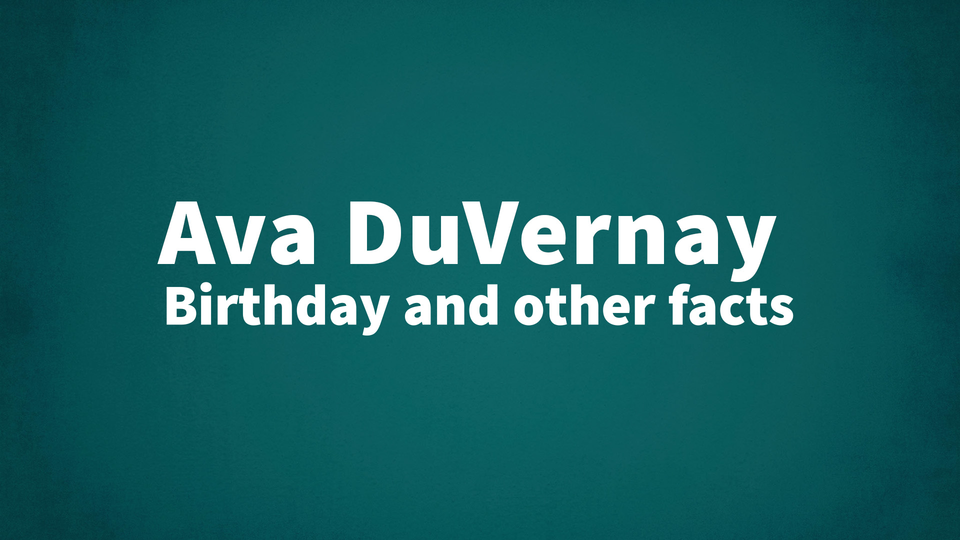 title image for Ava DuVernay birthday