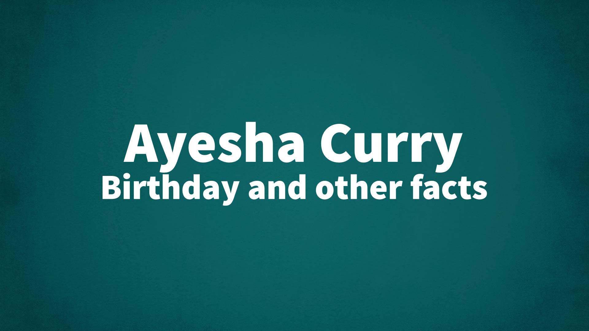 title image for Ayesha Curry birthday