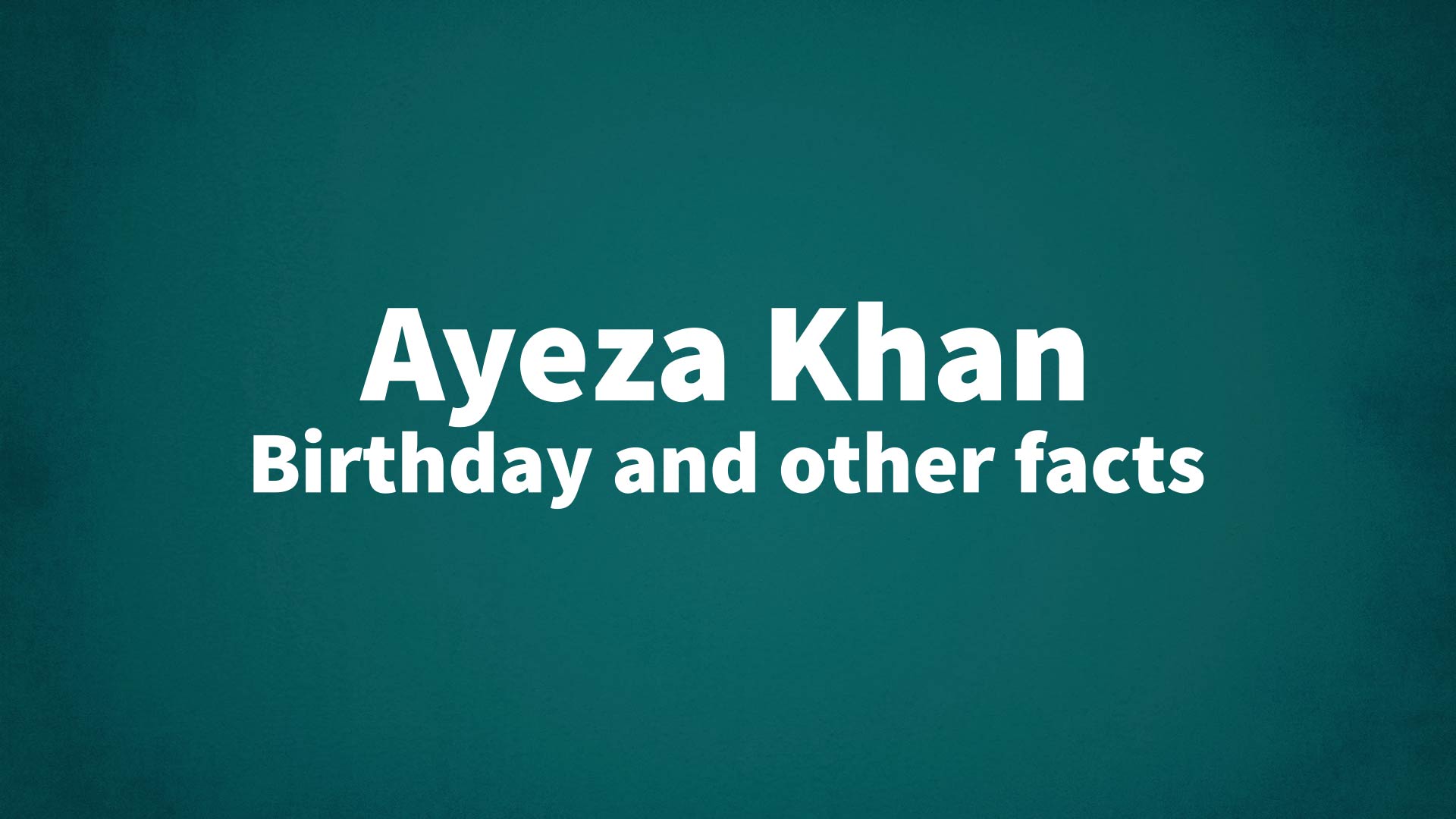 title image for Ayeza Khan birthday