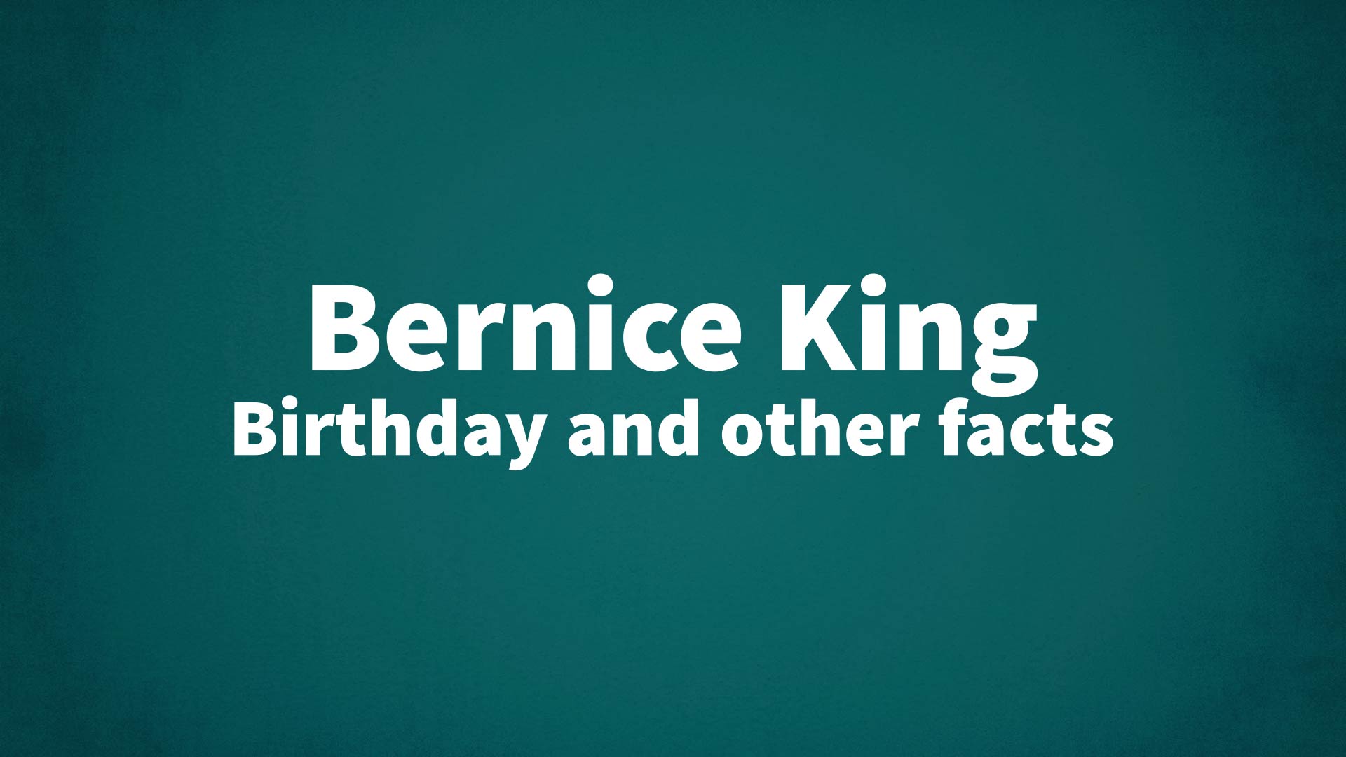 title image for Bernice King birthday