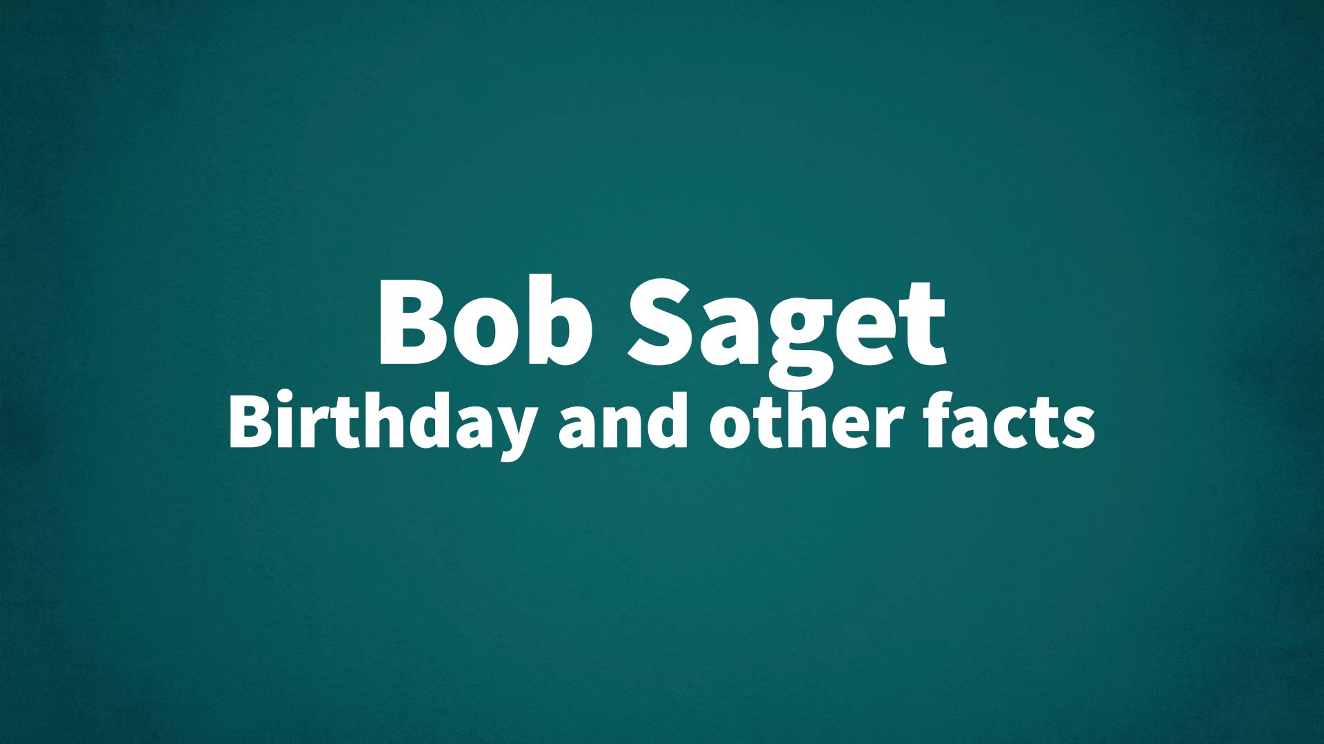 title image for Bob Saget birthday