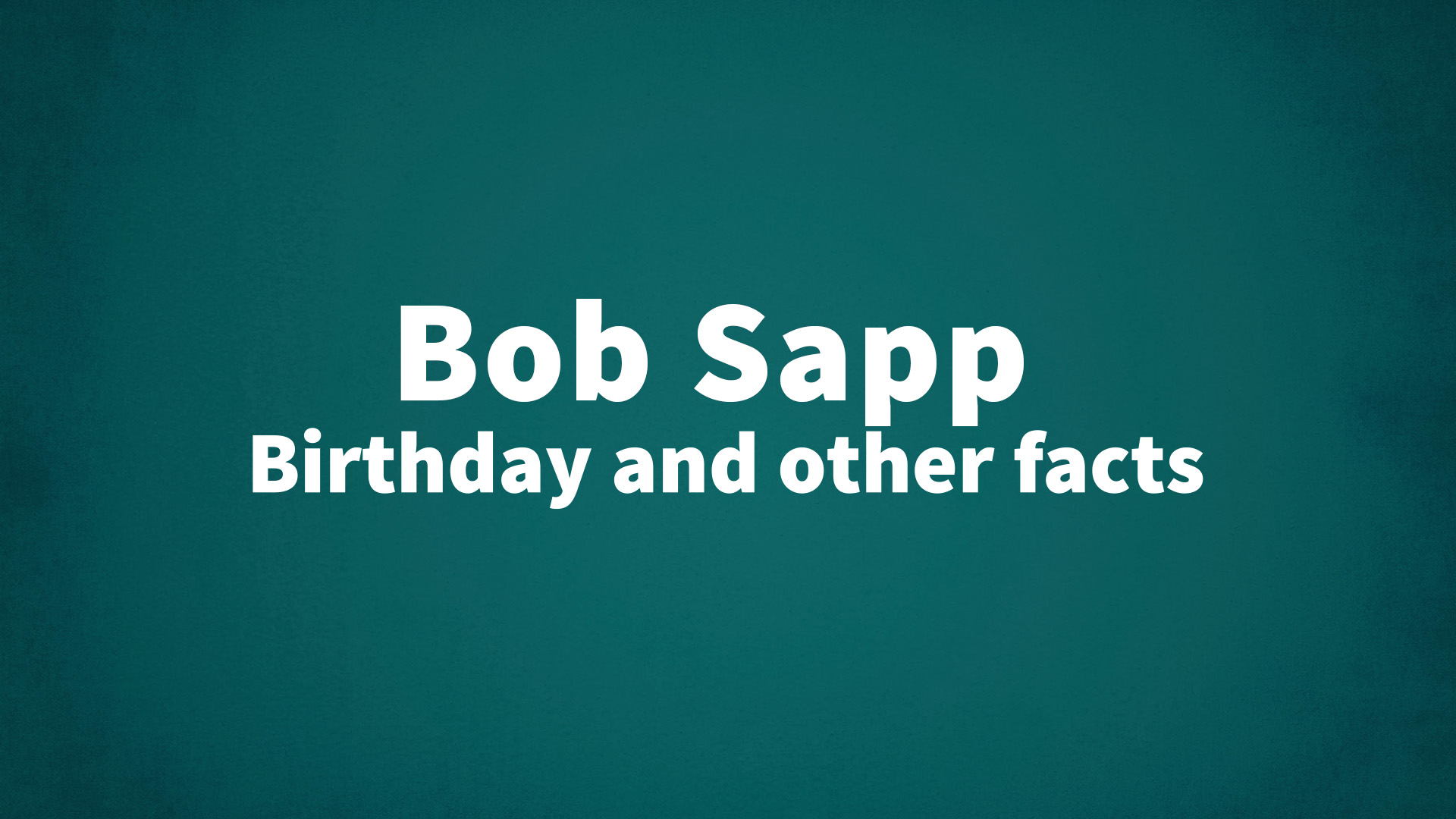 title image for Bob Sapp birthday