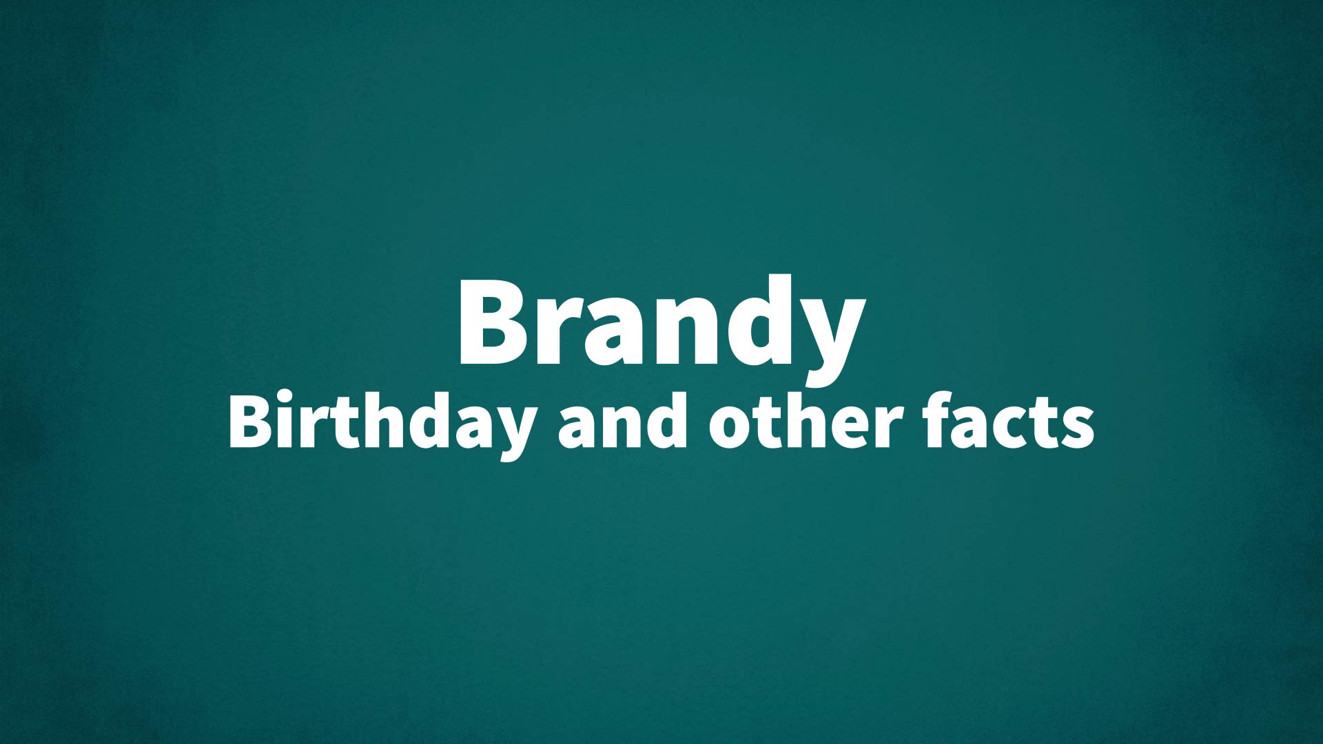 title image for Brandy birthday