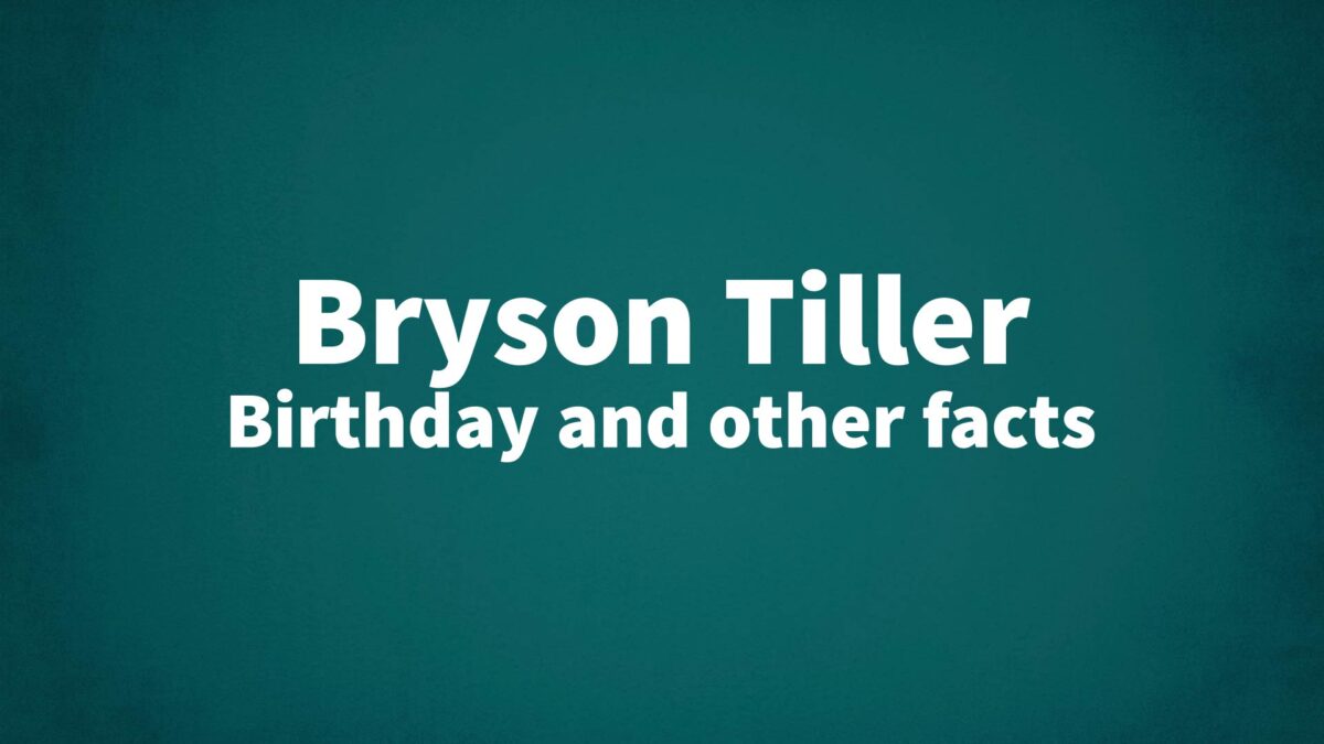 BrysonTiller List Of National Days