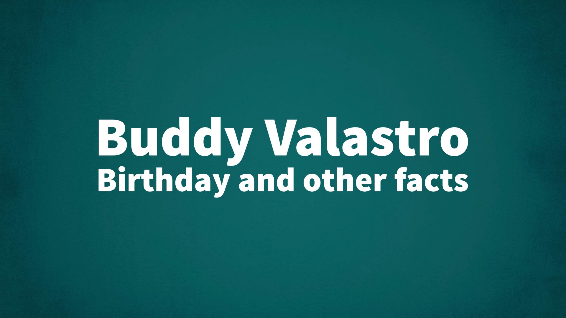 title image for Buddy Valastro birthday