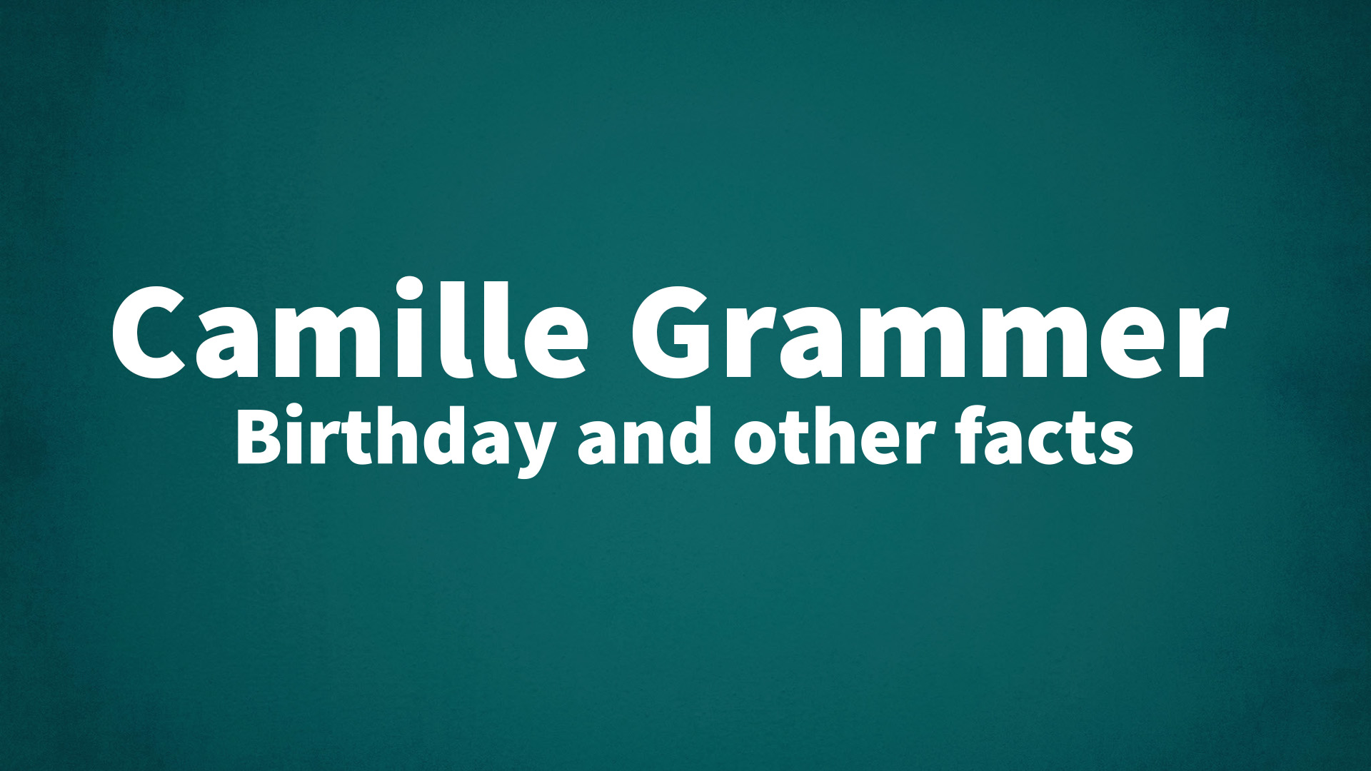 title image for Camille Grammer birthday