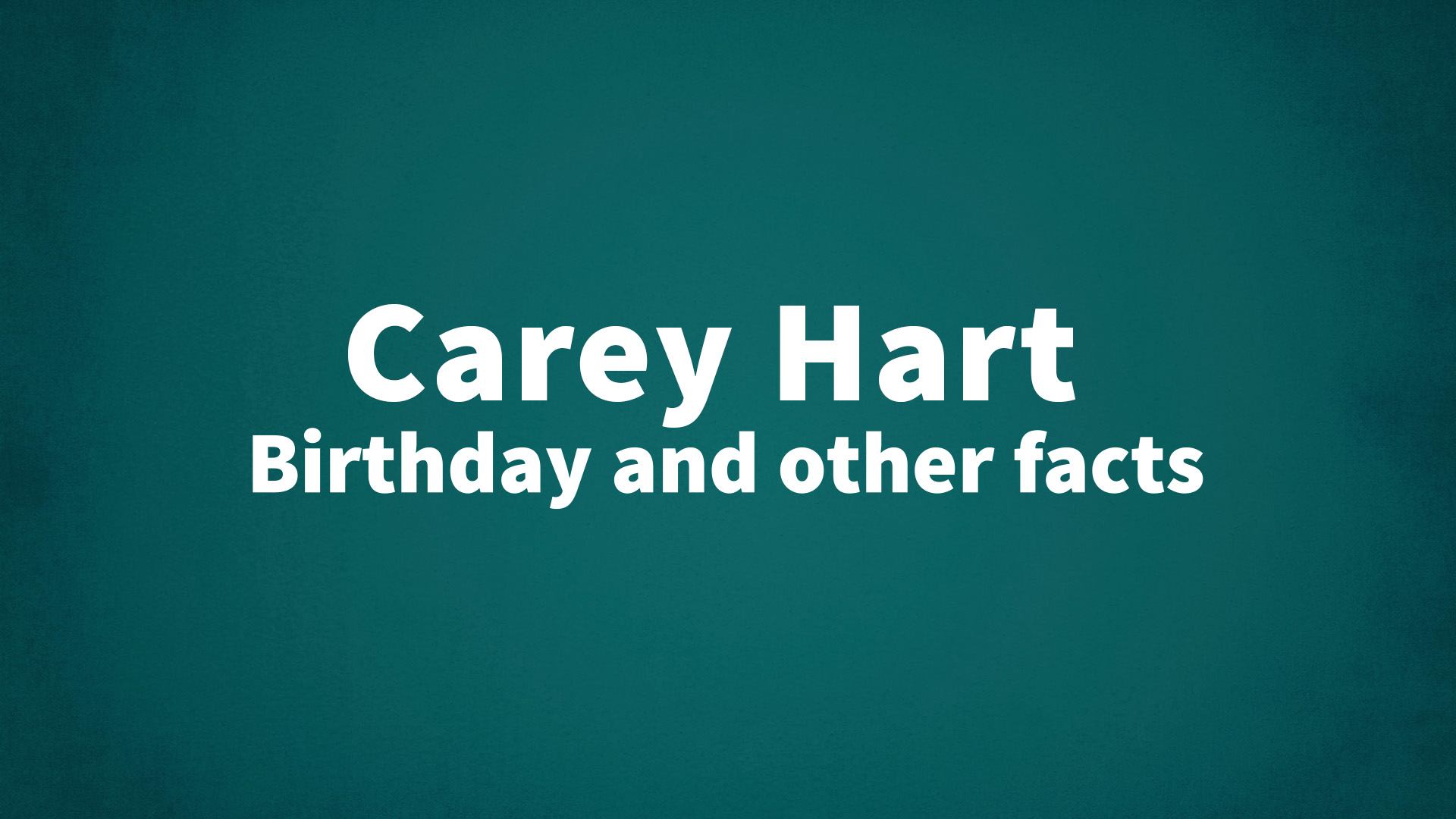 title image for Carey Hart birthday