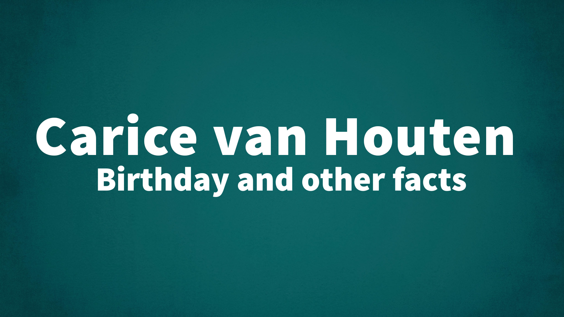title image for Carice van Houten birthday