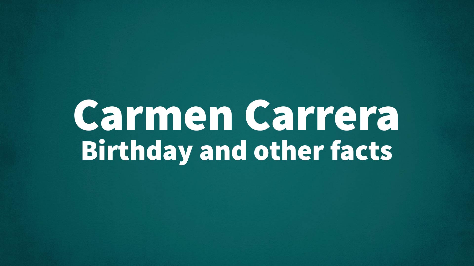 title image for Carmen Carrera birthday