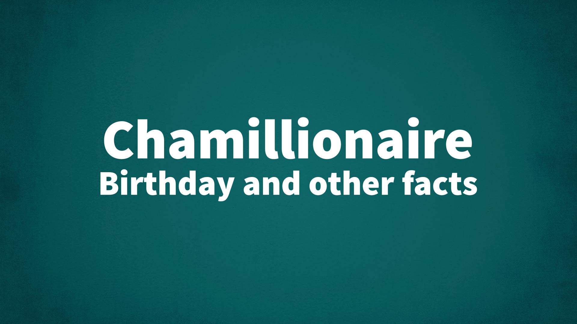 title image for Chamillionaire birthday