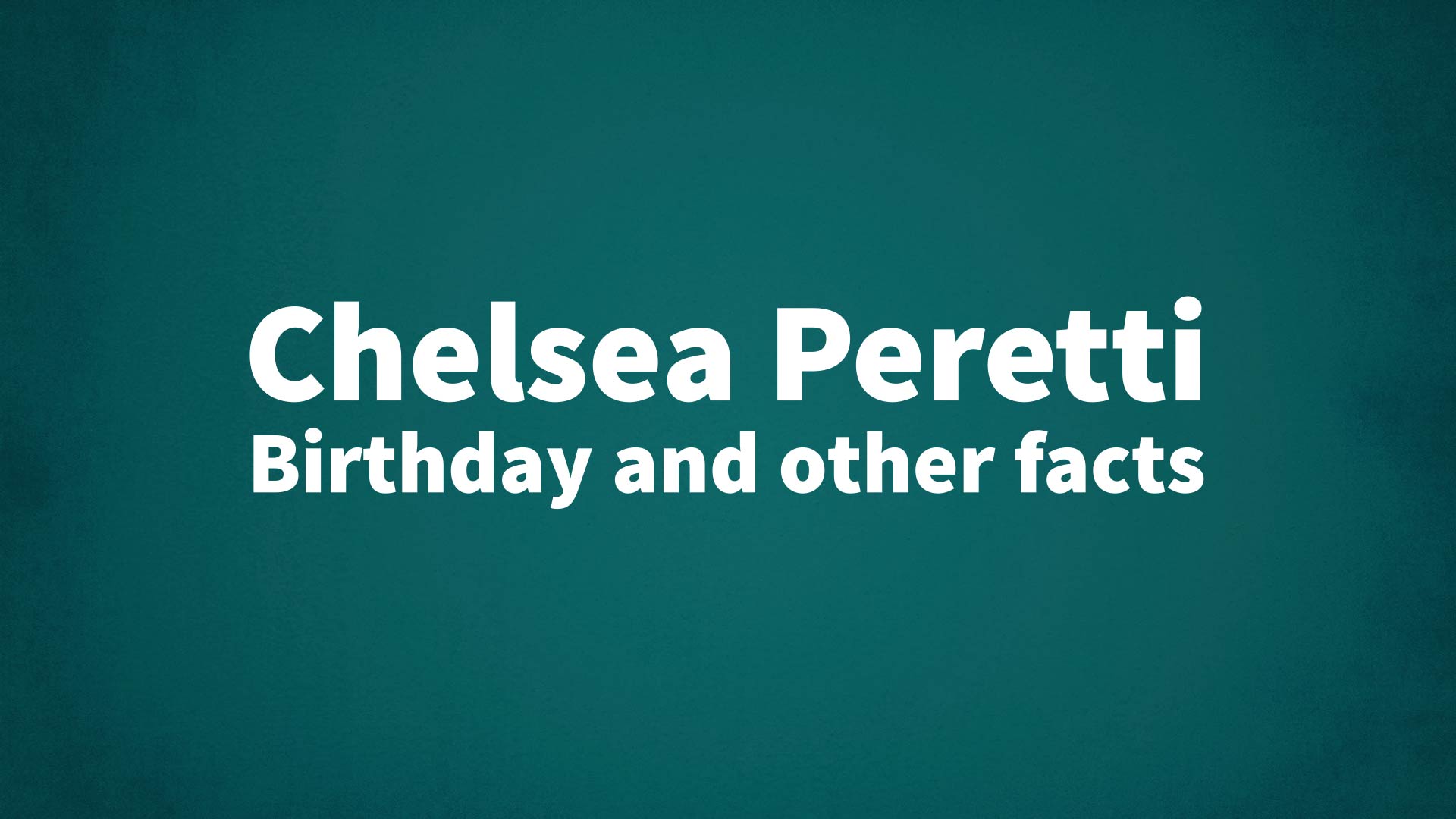 title image for Chelsea Peretti birthday