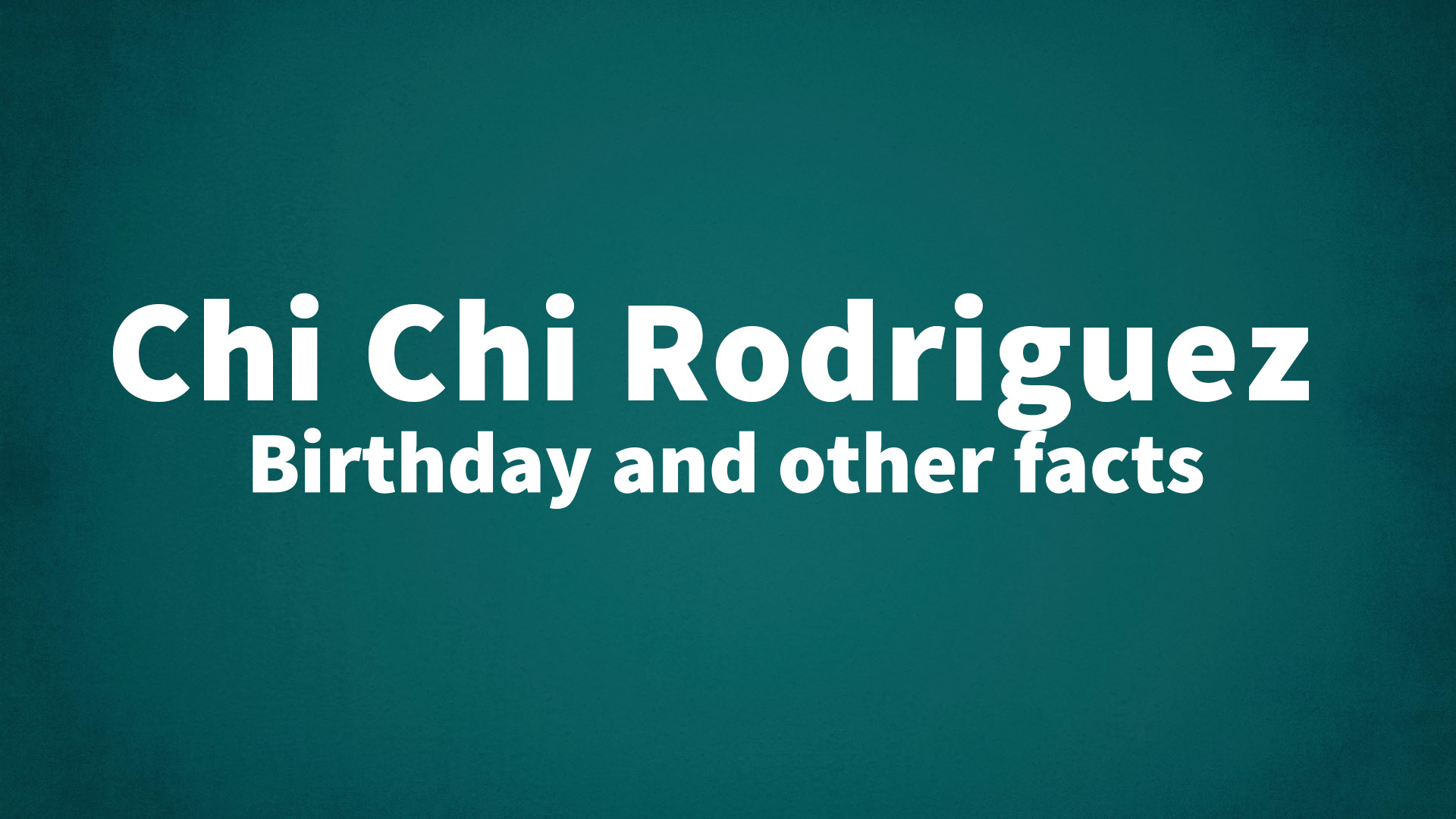 title image for Chi Chi Rodriguez birthday
