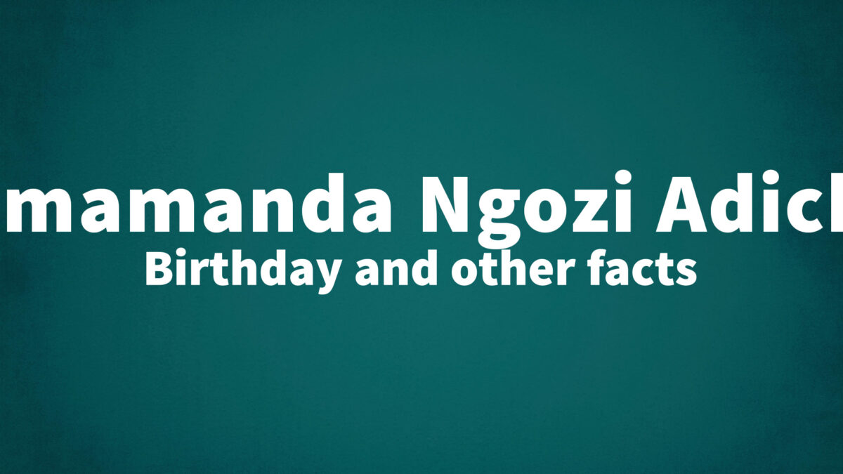 ChimamandaNgoziAdichie List Of National Days
