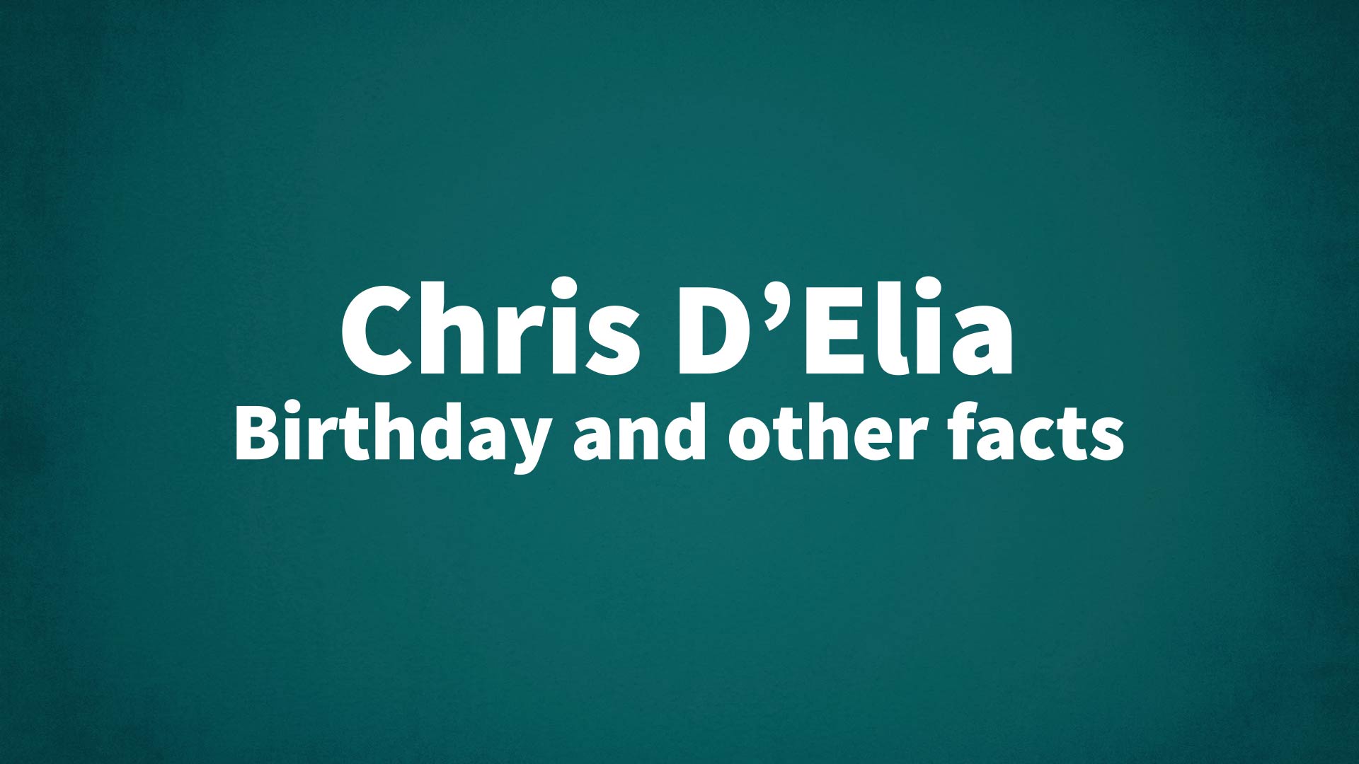 title image for Chris Davis birthday