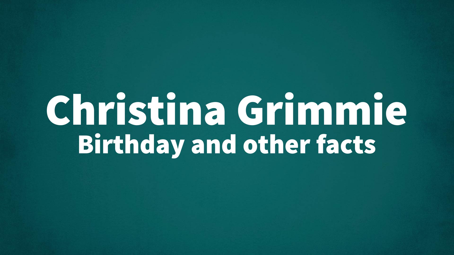 title image for Christina Grimmie birthday