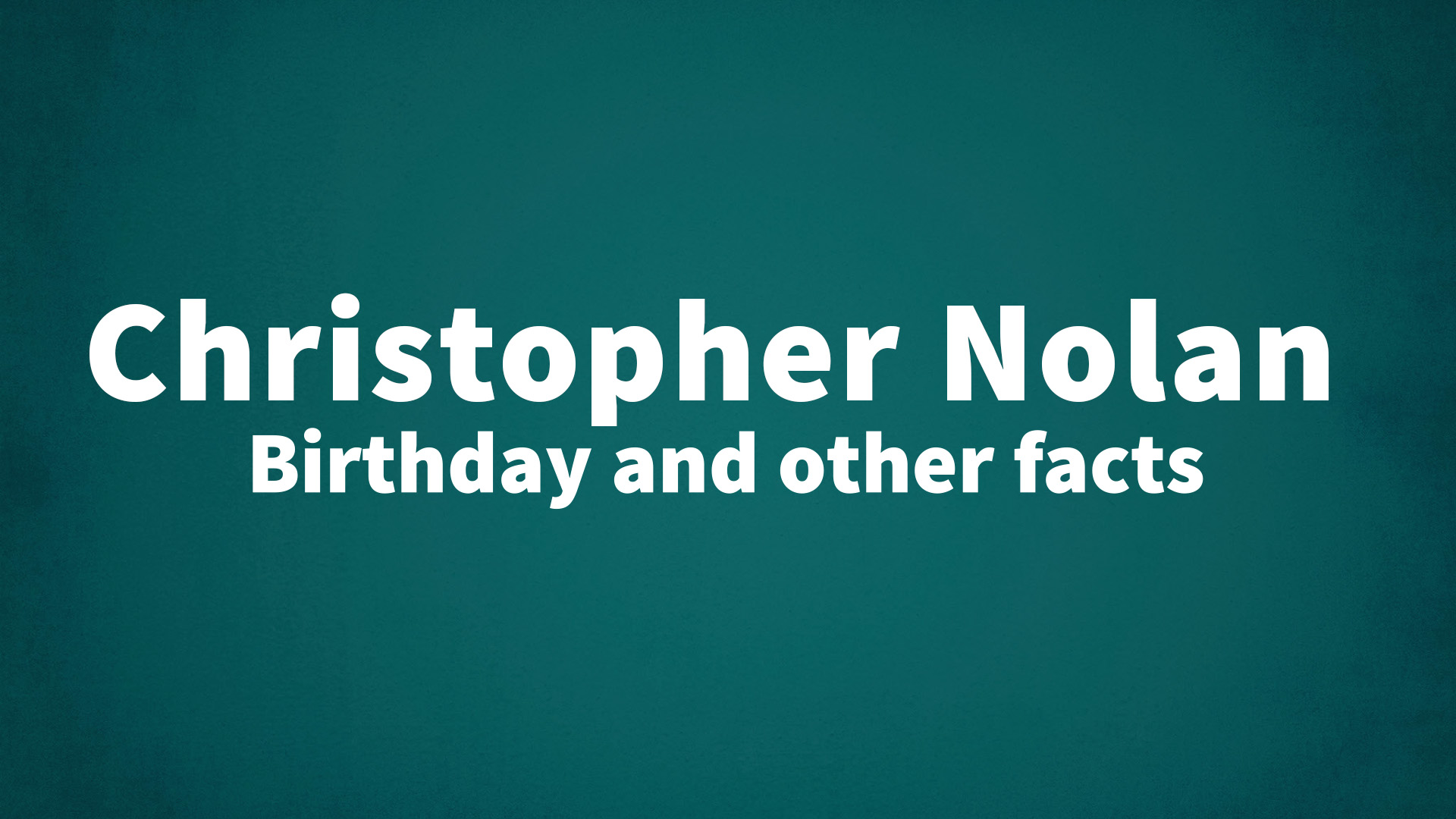 title image for Christopher Nolan birthday