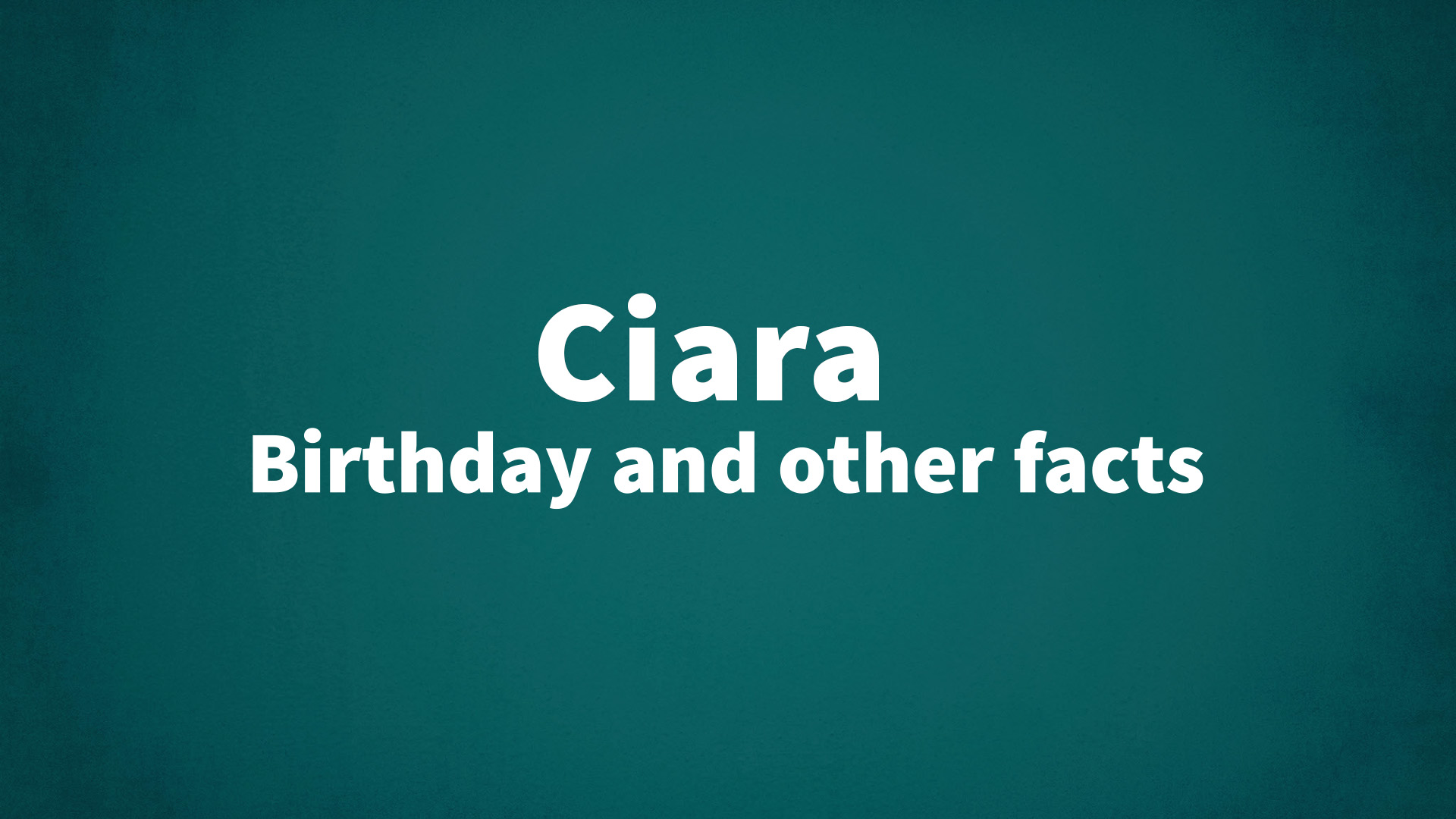 title image for Ciara birthday