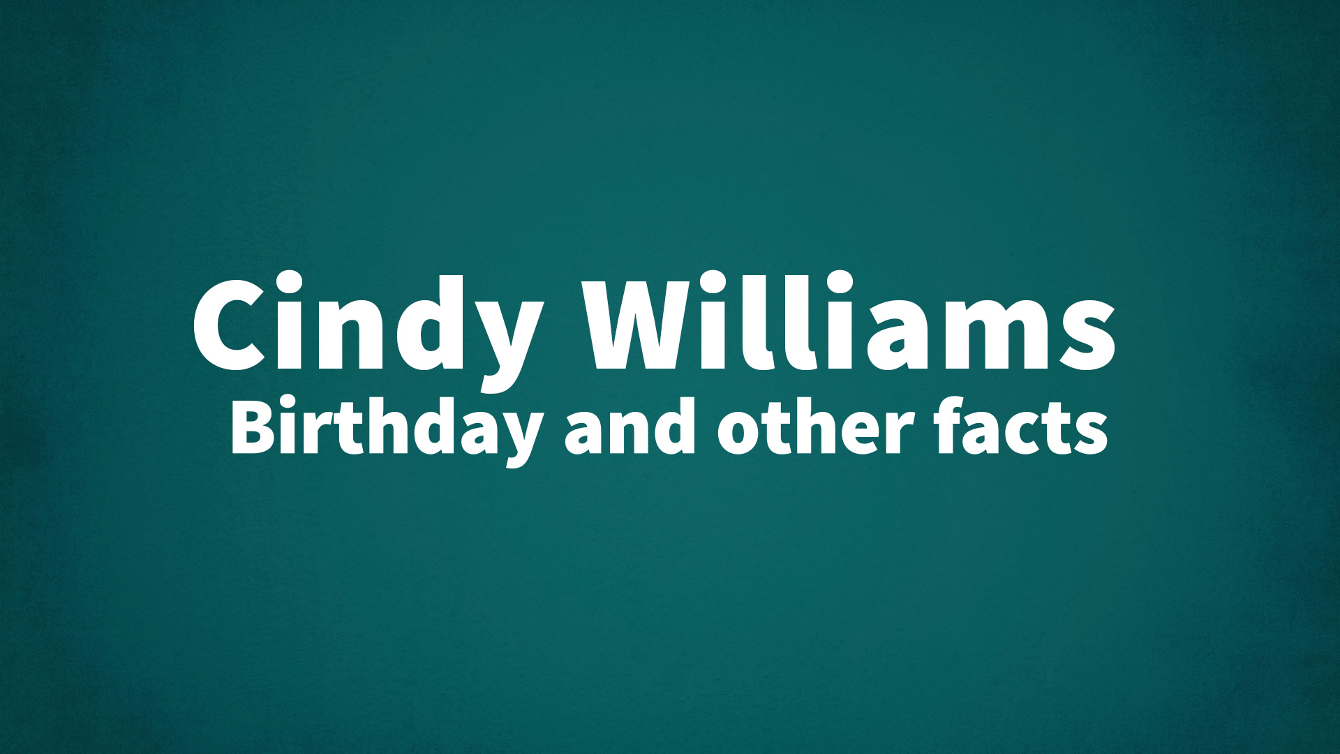 title image for Cindy Williams birthday
