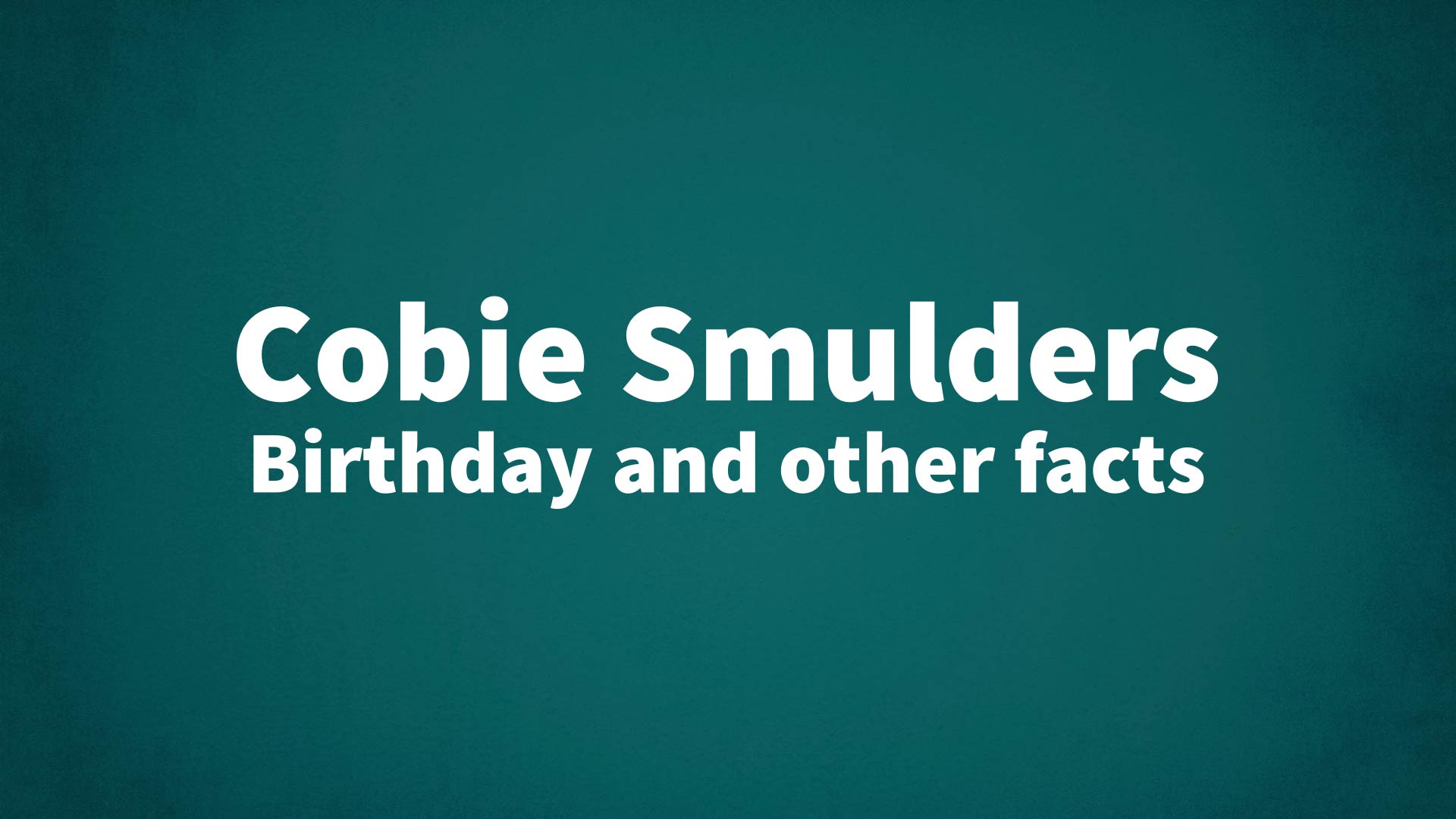 title image for Cobie Smulders birthday