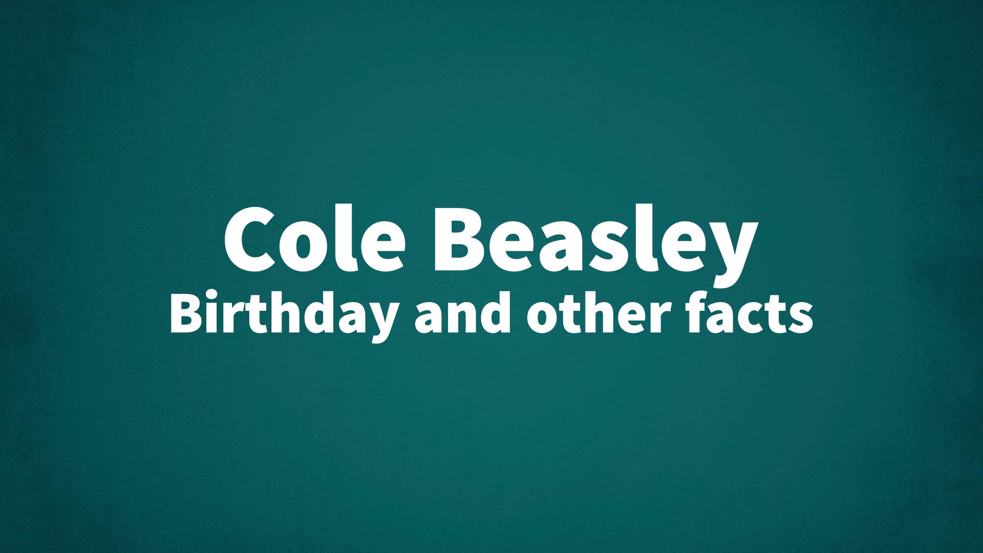 title image for Cole Beasley birthday