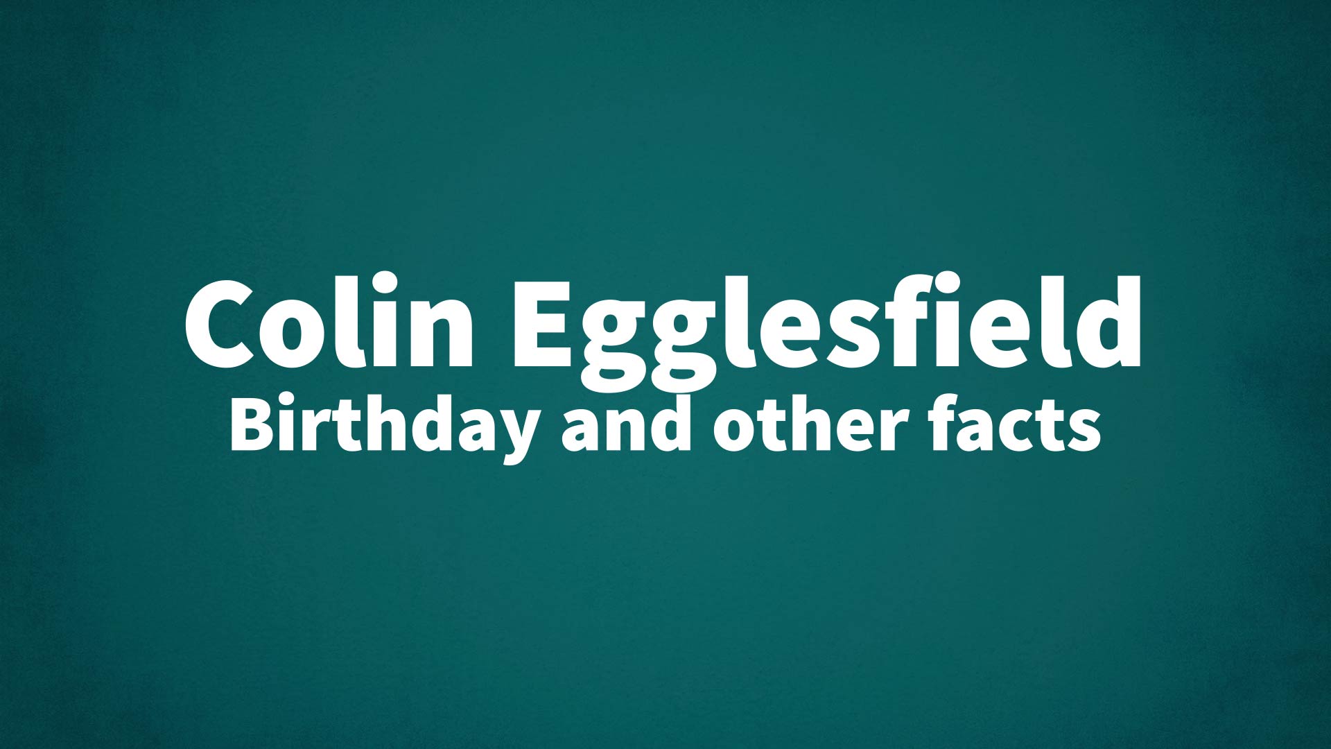 title image for Colin Egglesfield birthday