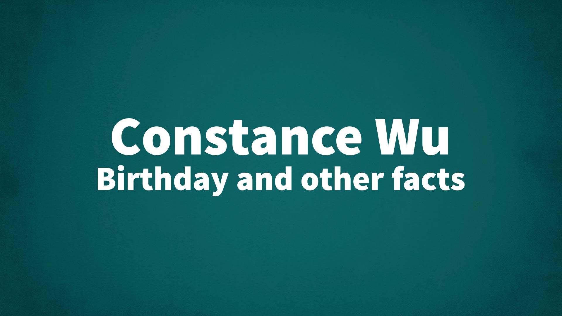 title image for Constance Wu birthday