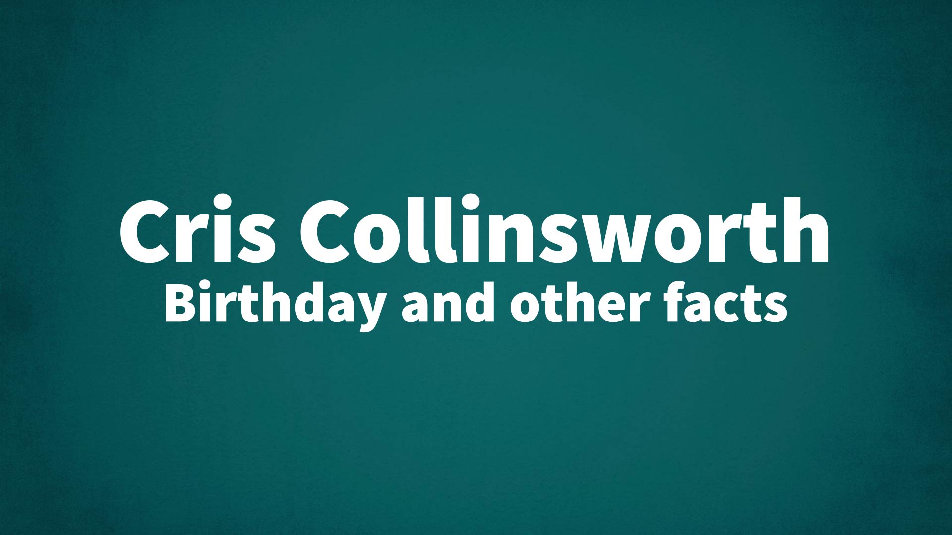 title image for Cris Collinsworth birthday