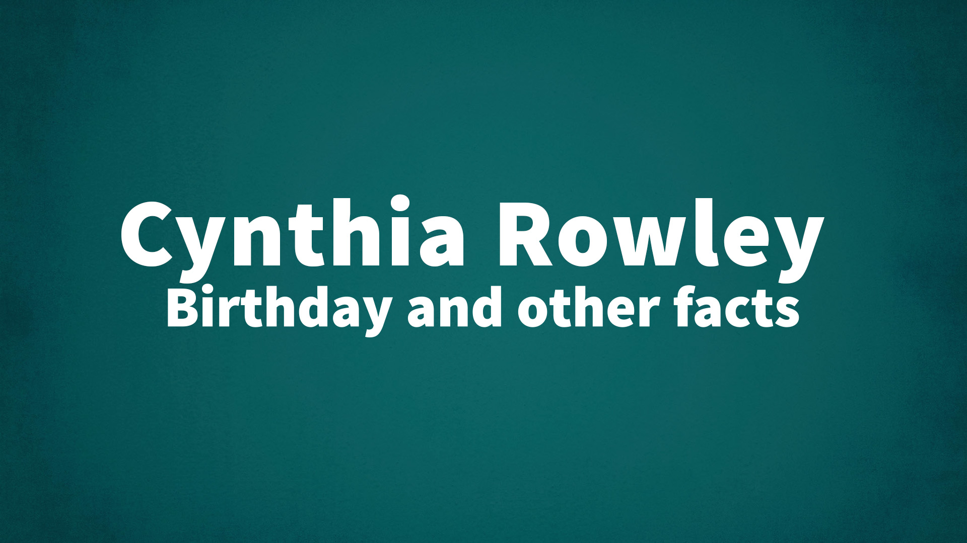 title image for Cynthia Rowley birthday