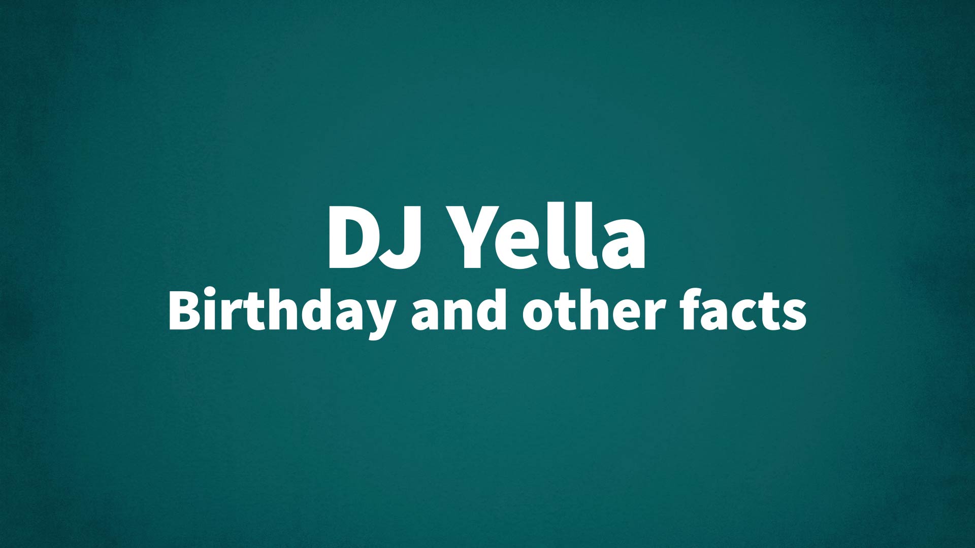 title image for DJ Yella birthday