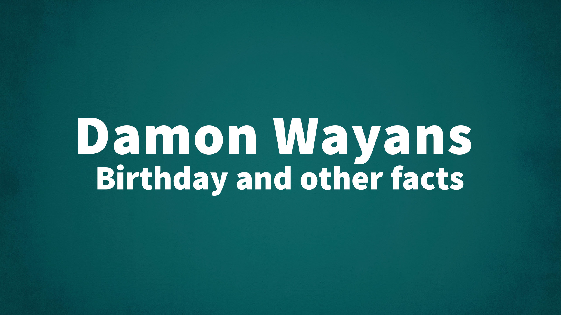 title image for Damon Wayans birthday