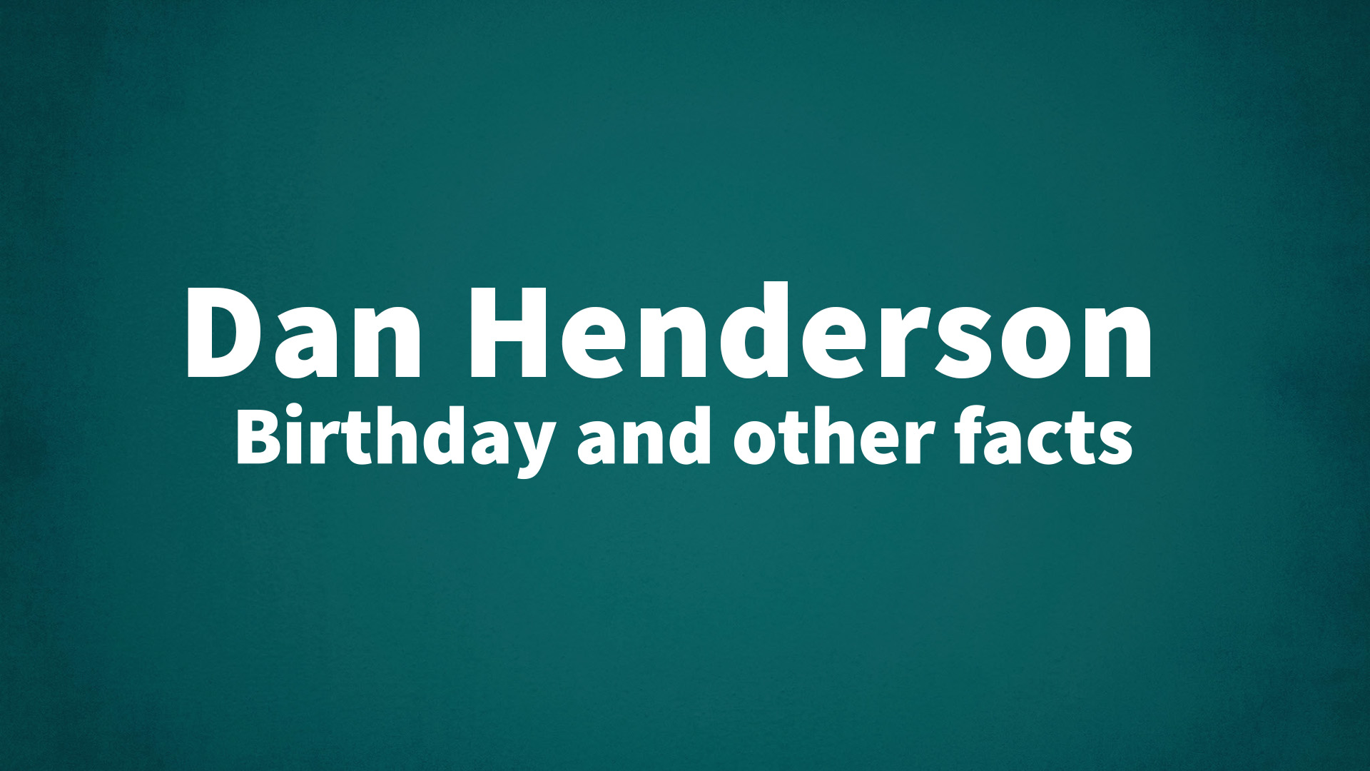 title image for Dan Henderson birthday