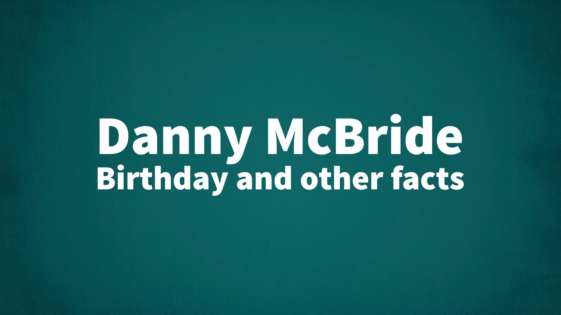 title image for Danny McBride birthday