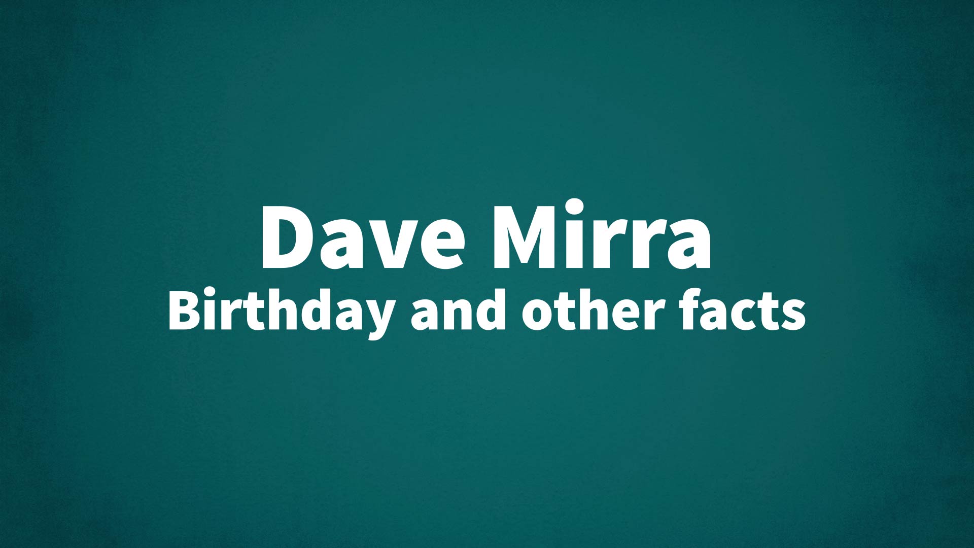 title image for Dave Mirra birthday