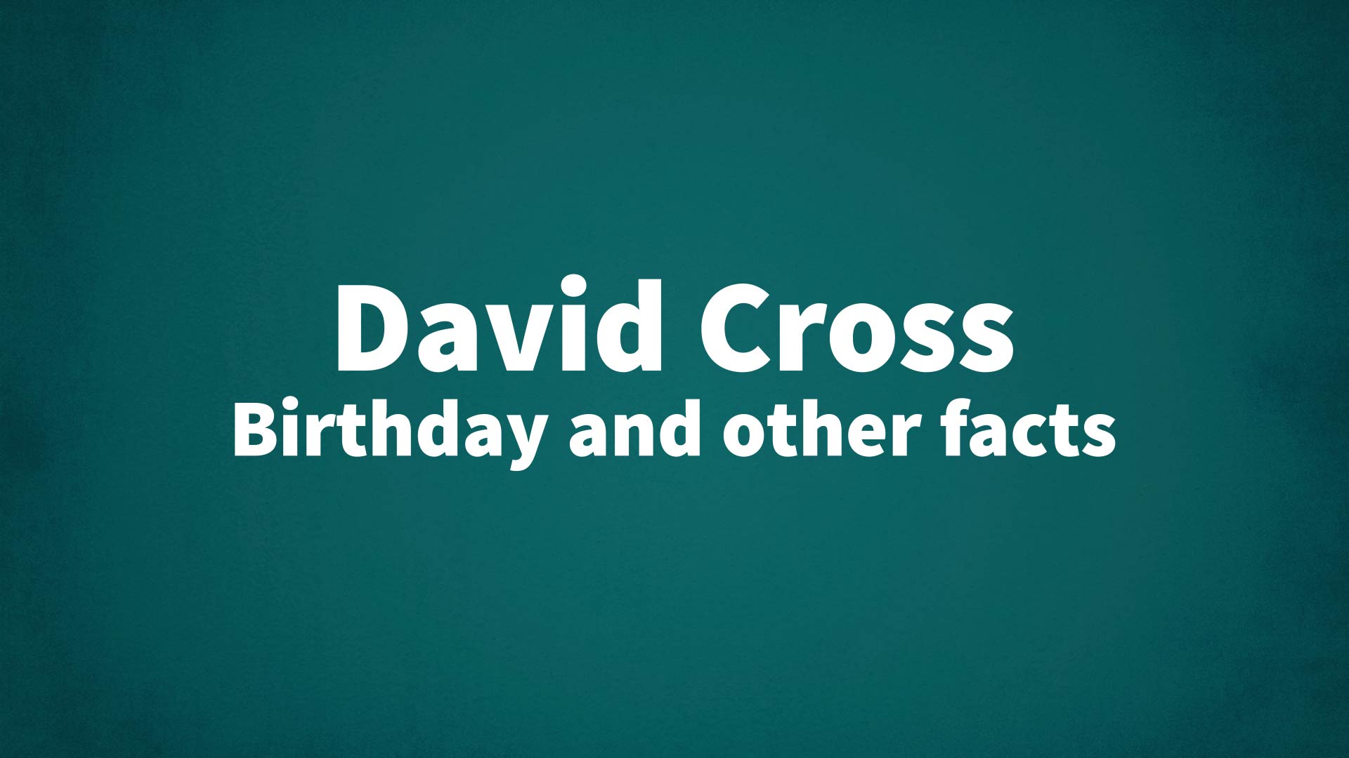 title image for David Cross birthday
