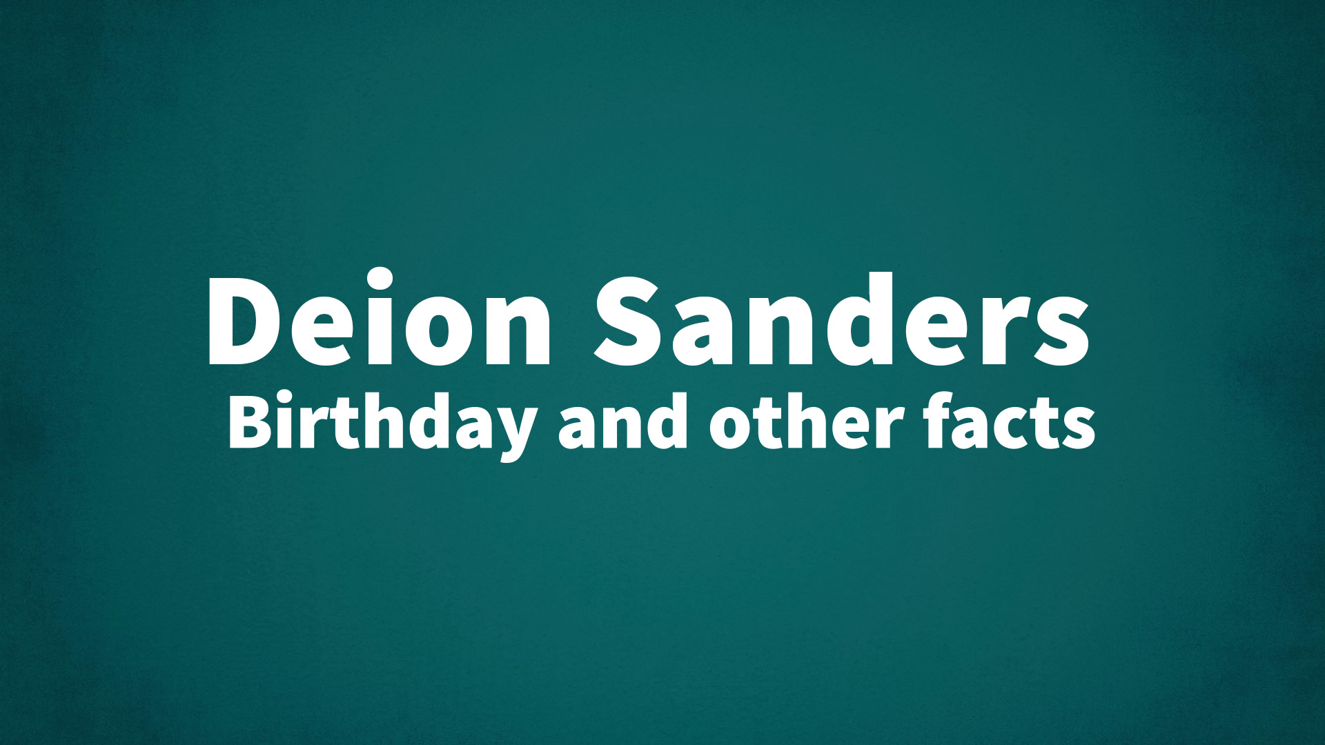 title image for Deion Sanders birthday
