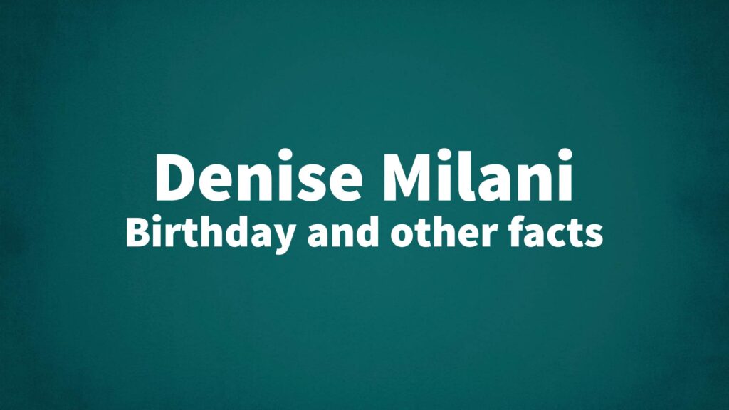 Denise-Milani - List Of National Days