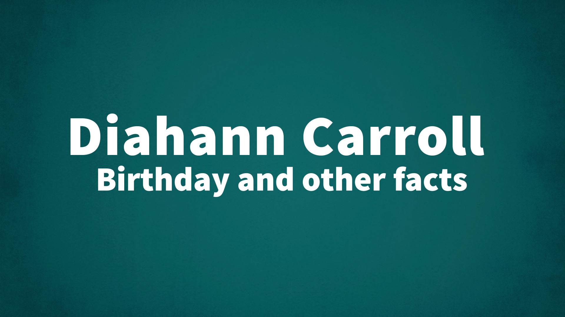 title image for Diahann Carroll birthday
