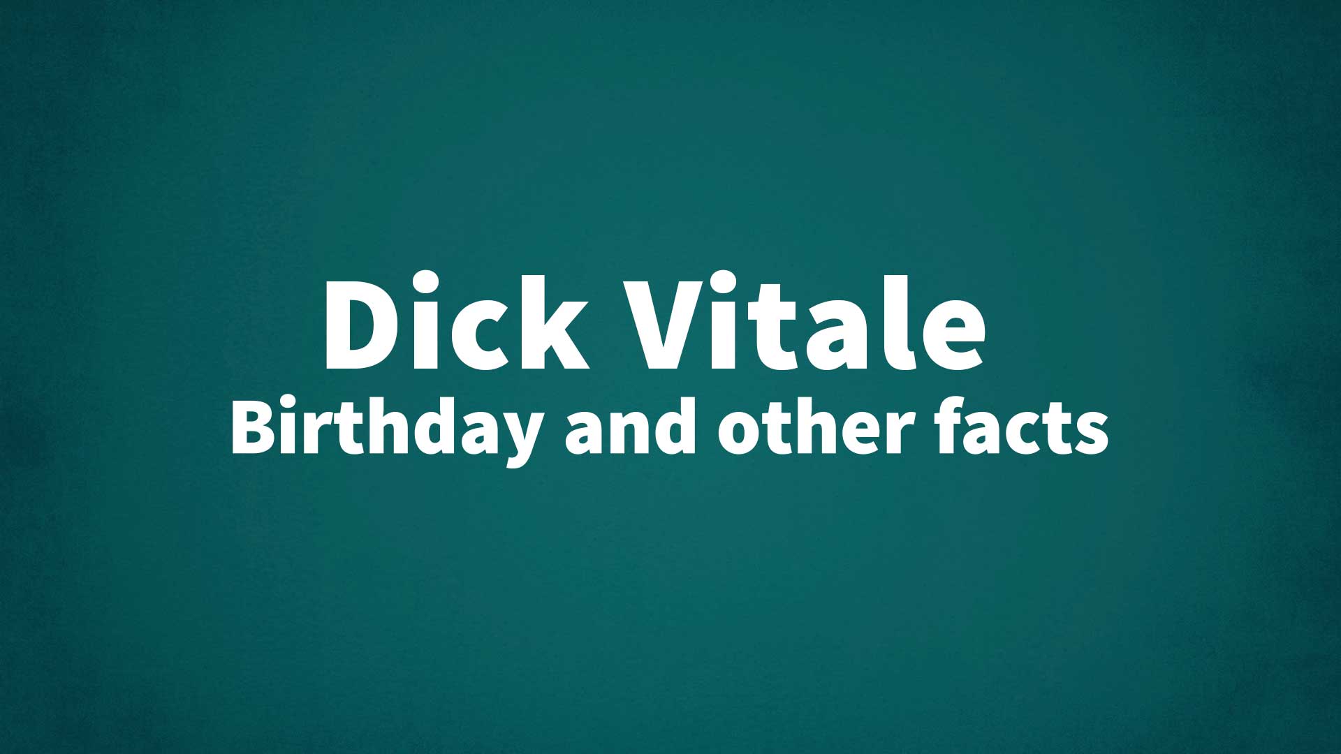 title image for Dick Vitale birthday